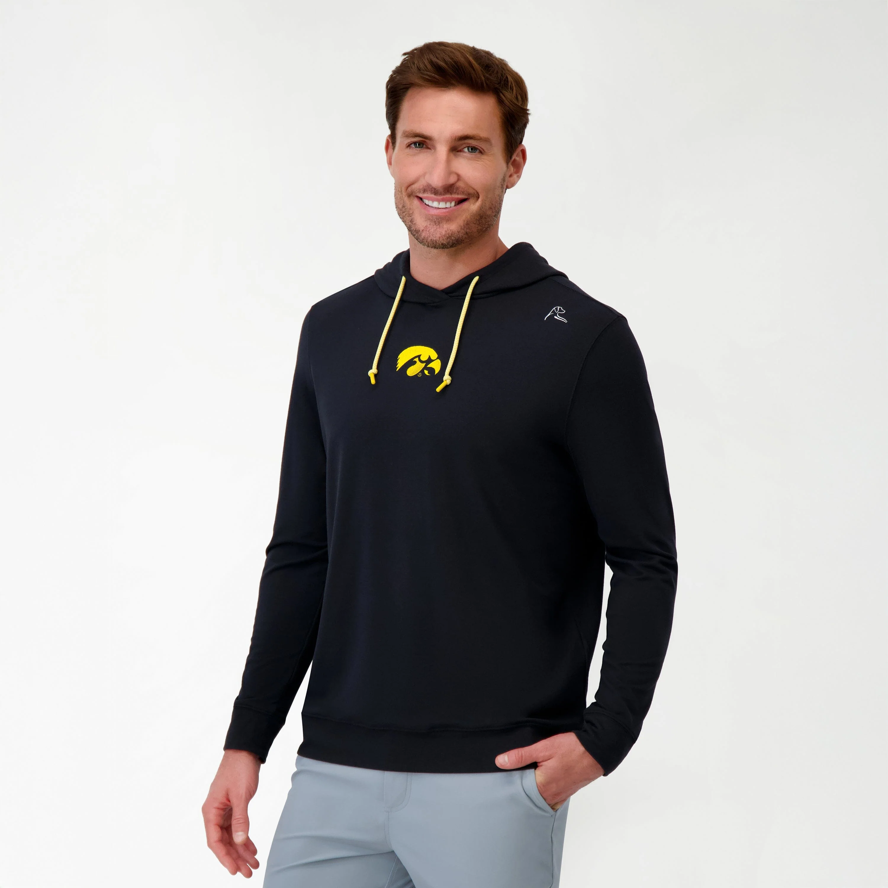 Hesi Collegiate Hoodie - Iowa | Solid - Black - Iowa - 1 - Image 3