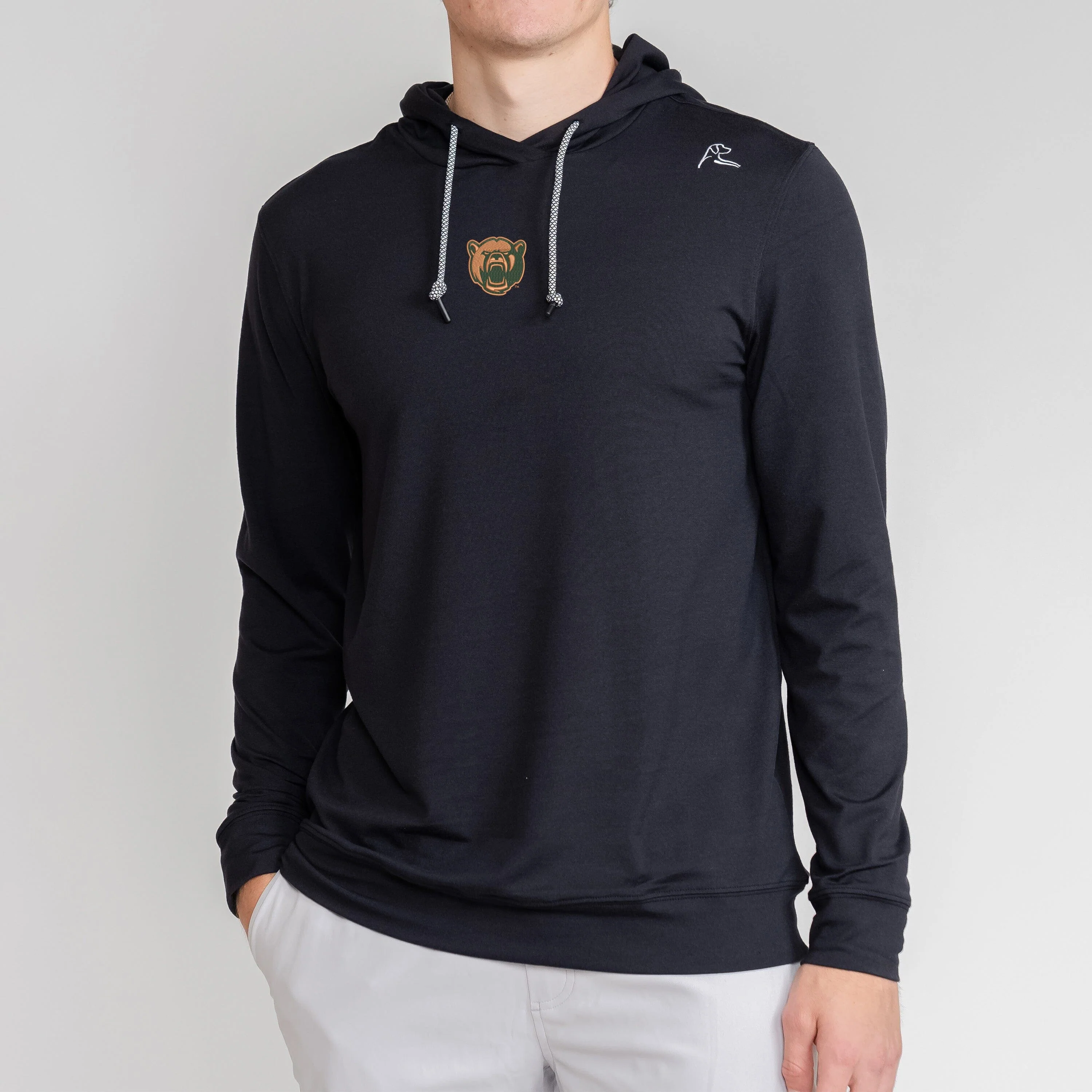 Hesi Collegiate Hoodie - Baylor | Solid - Midnight Black - BU 2 YELLOW