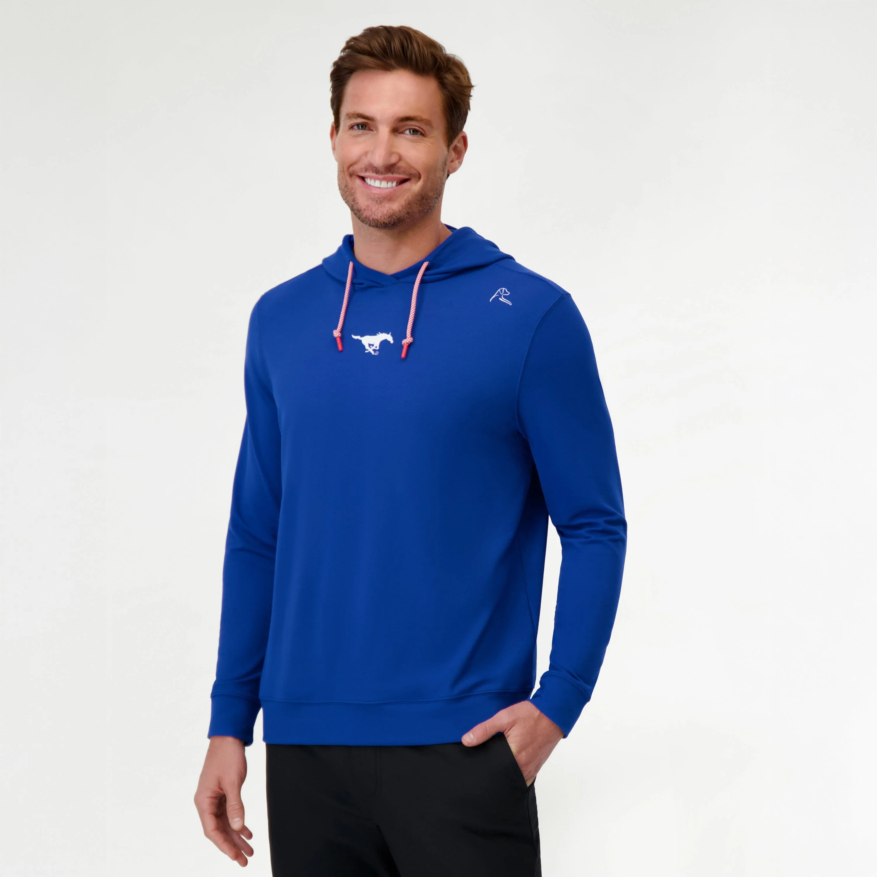 Hesi Collegiate Hoodie - SMU | Solid - Ocean Blue - SMU - 1 - Image 3