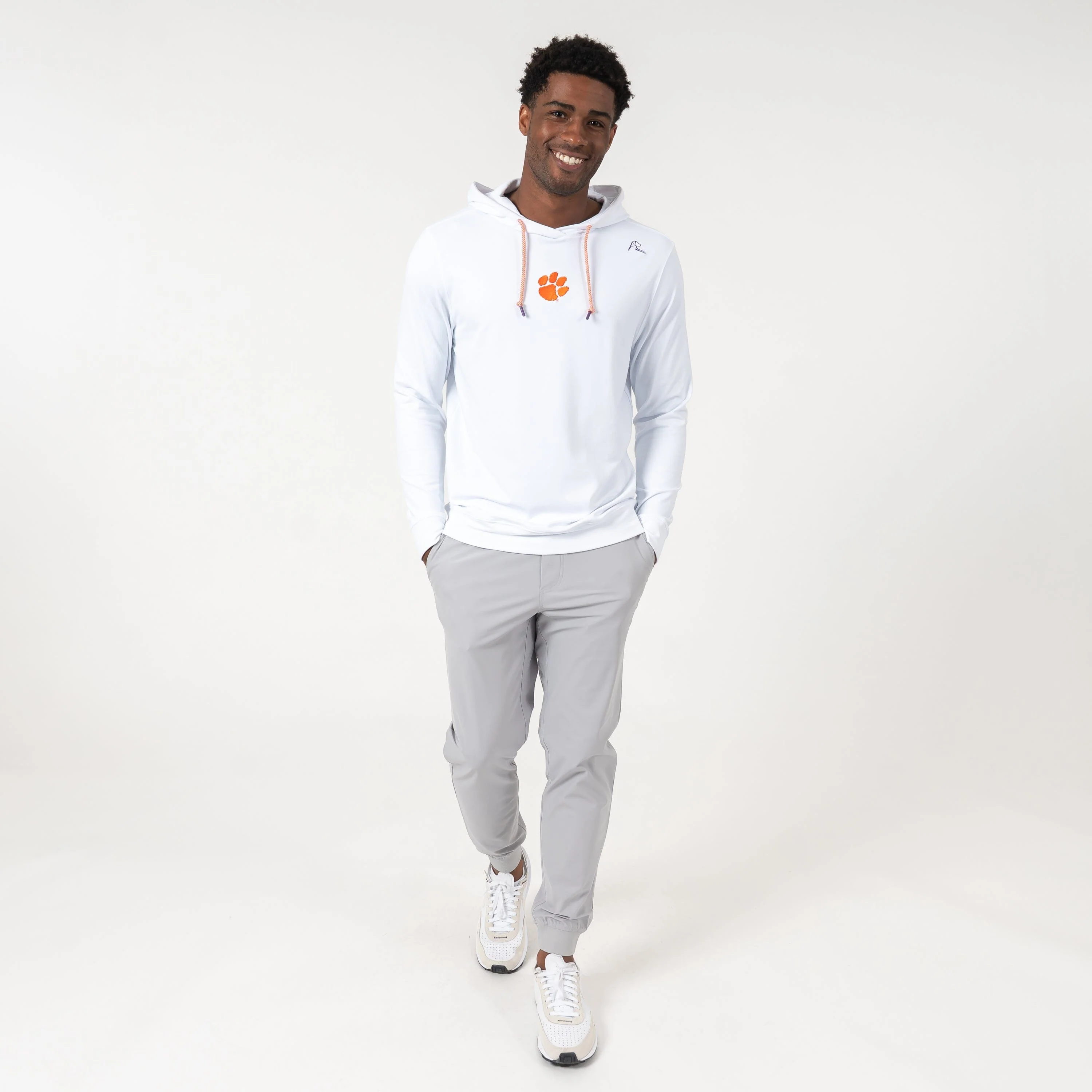 Hesi Collegiate Hoodie - Clemson | Solid - White - Clemson - 1 - Image 6