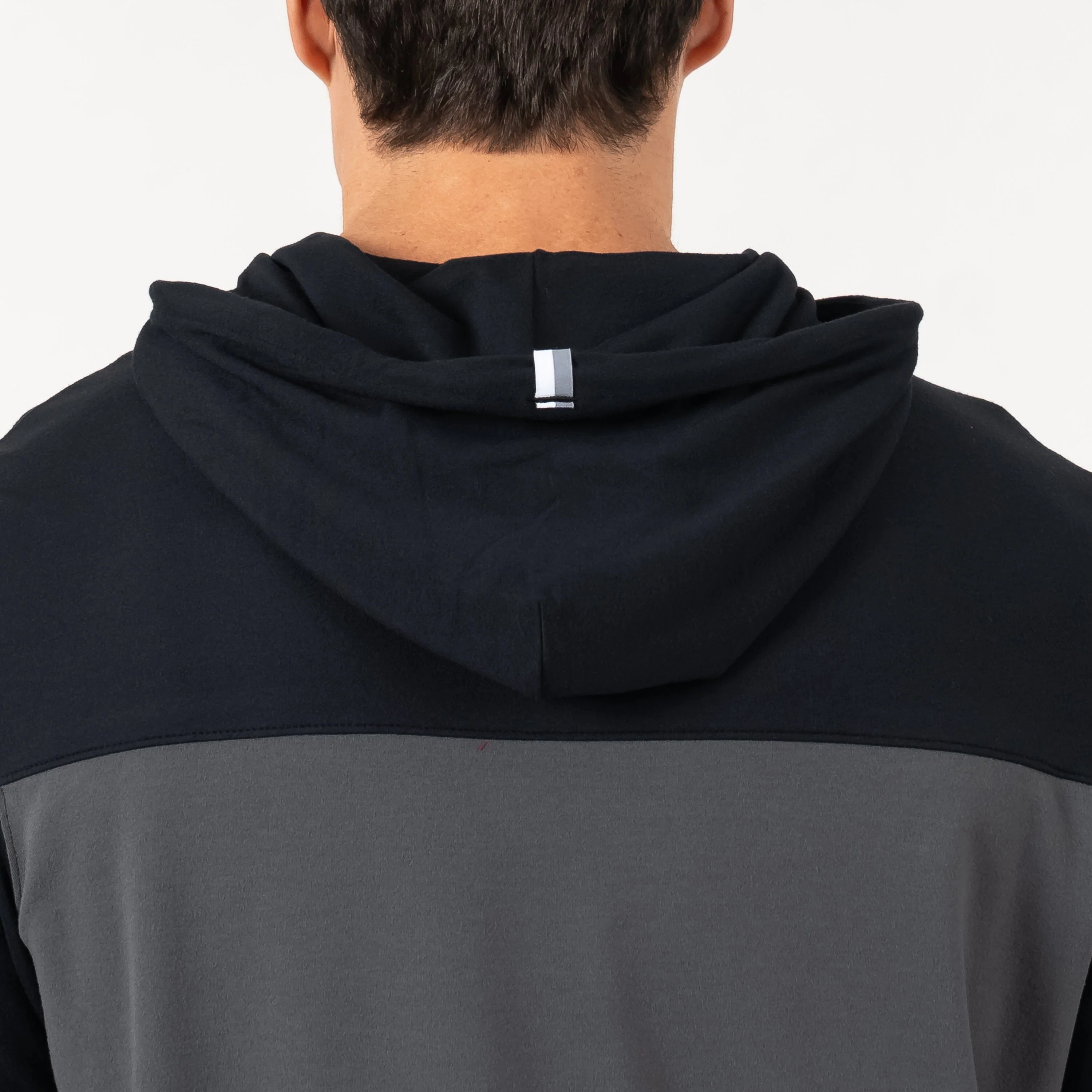 Hesi Performance Hoodie | Colorblock - Midnight Black/Charcoal Grey - Image 3