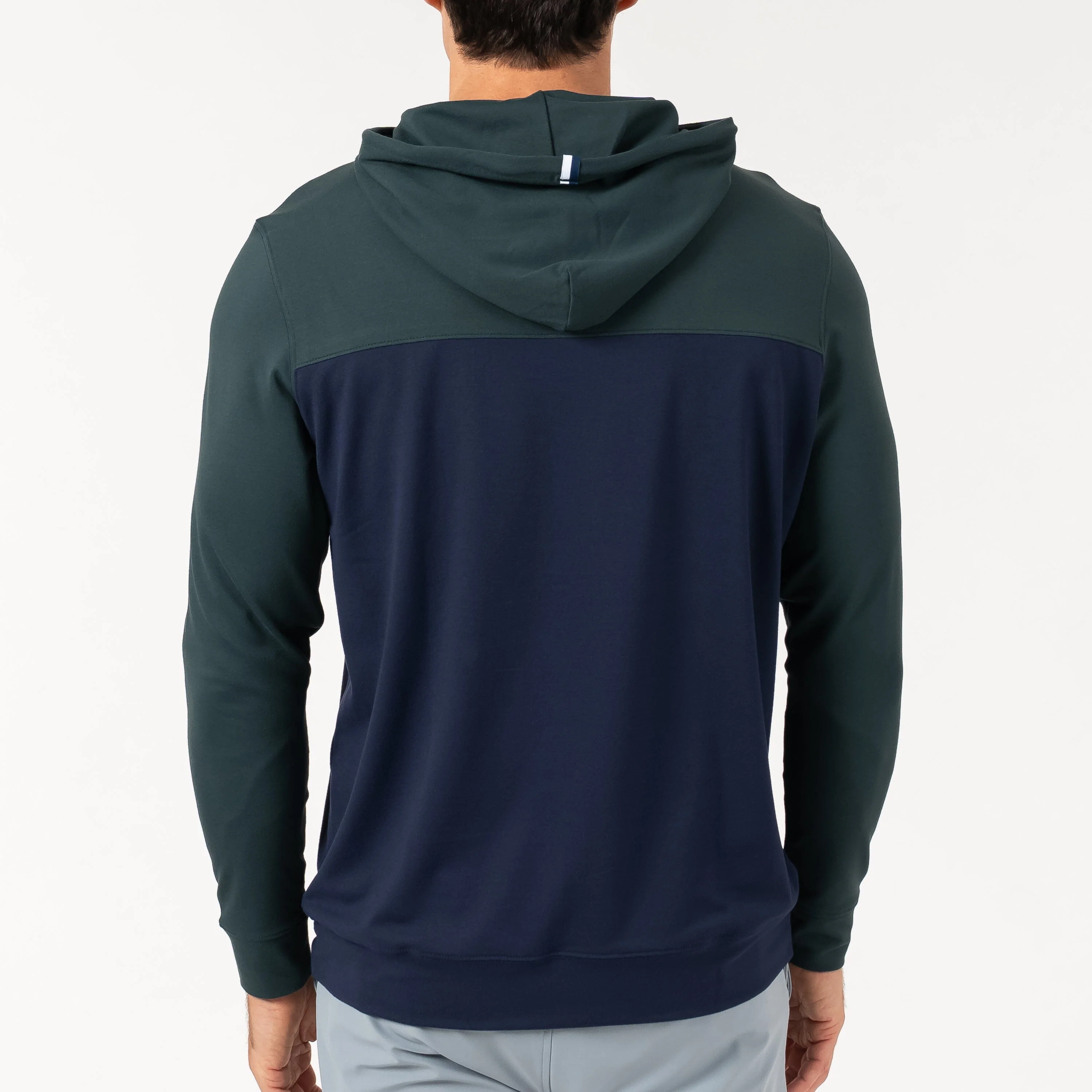 Hesi Performance Hoodie | Colorblock - Ponderosa Green/Fleet Navy - Image 2