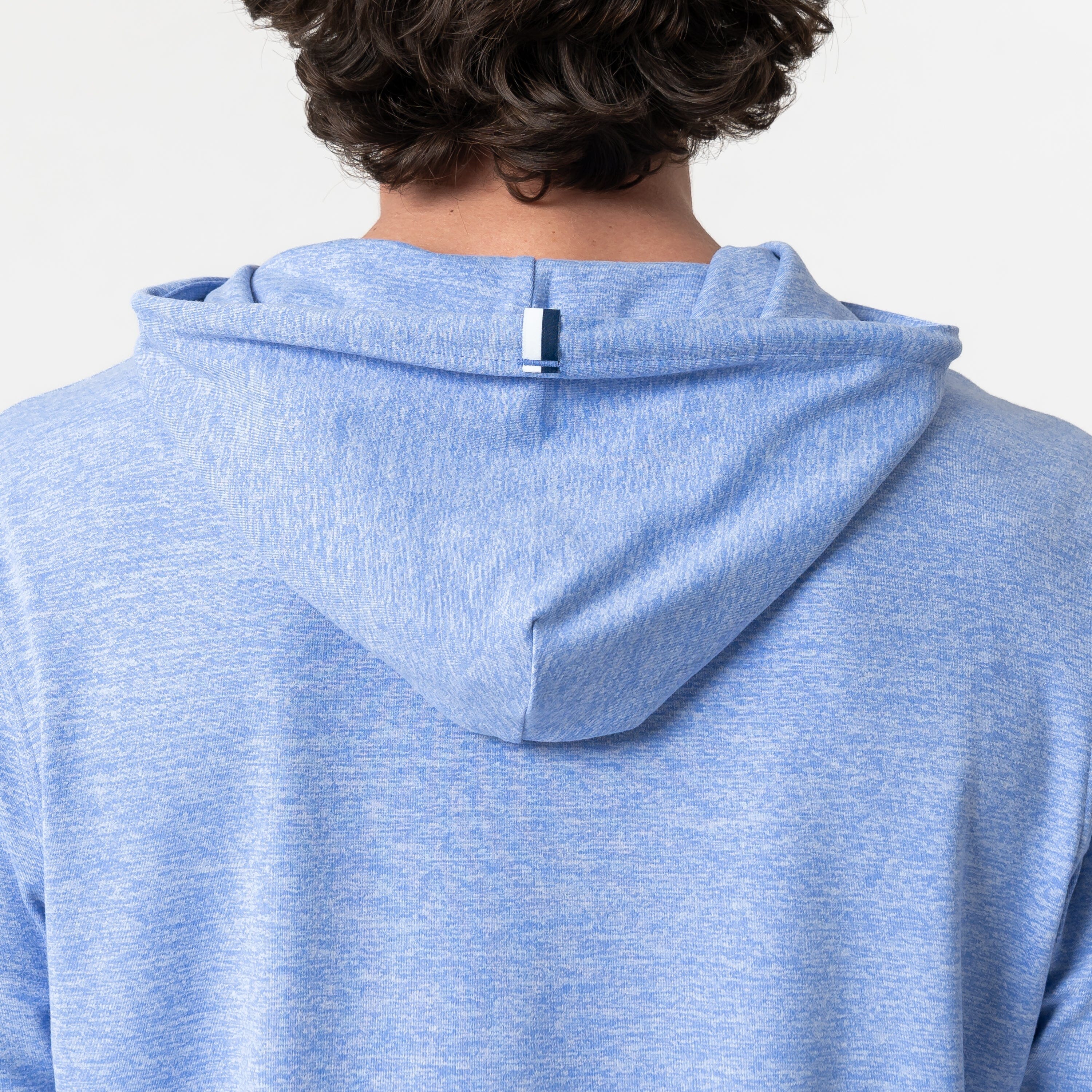 Hesi Performance Hoodie | Heather - Lavender Blue/White - Image 3