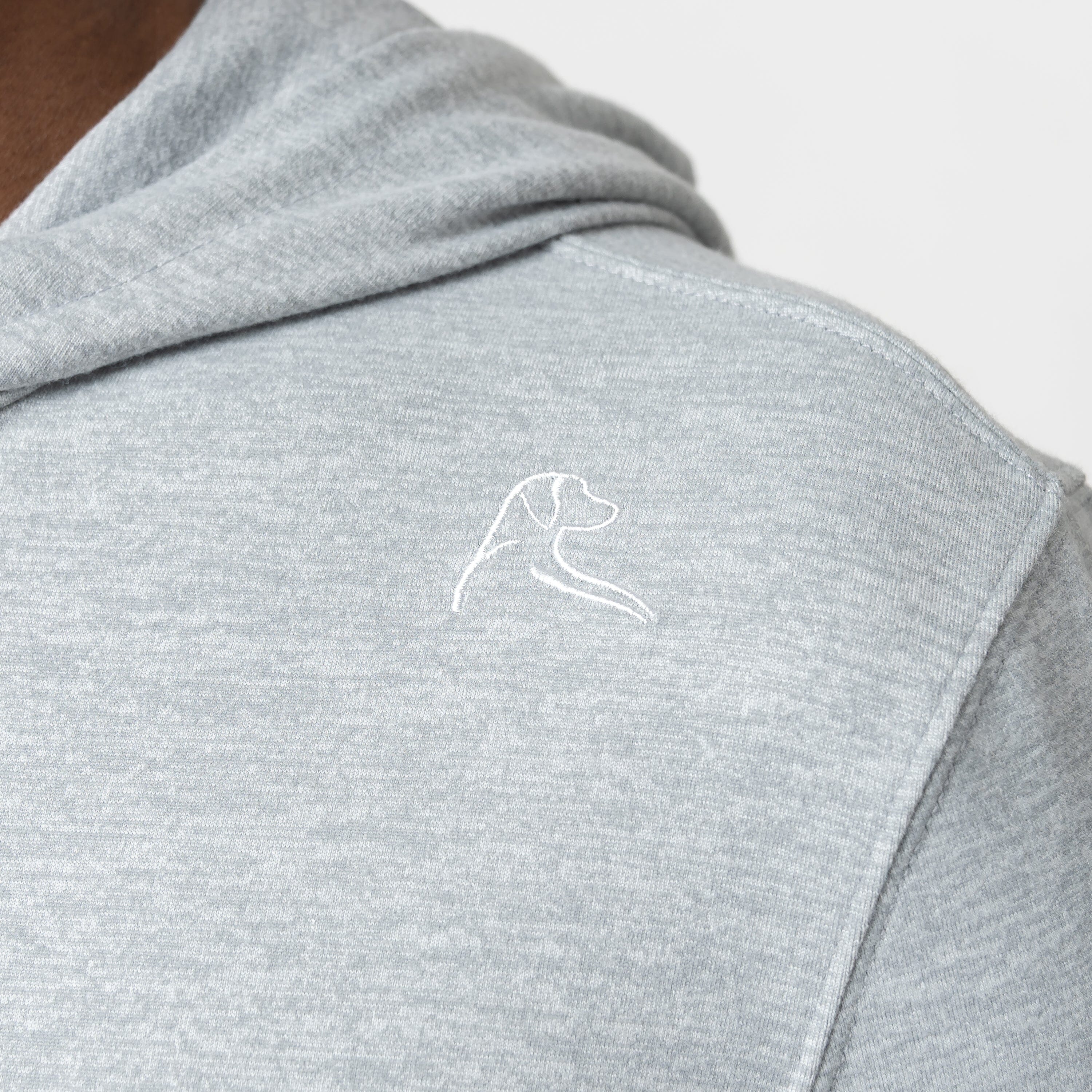 Hesi Performance Hoodie | Heather - Stainless Steel/White - Image 5