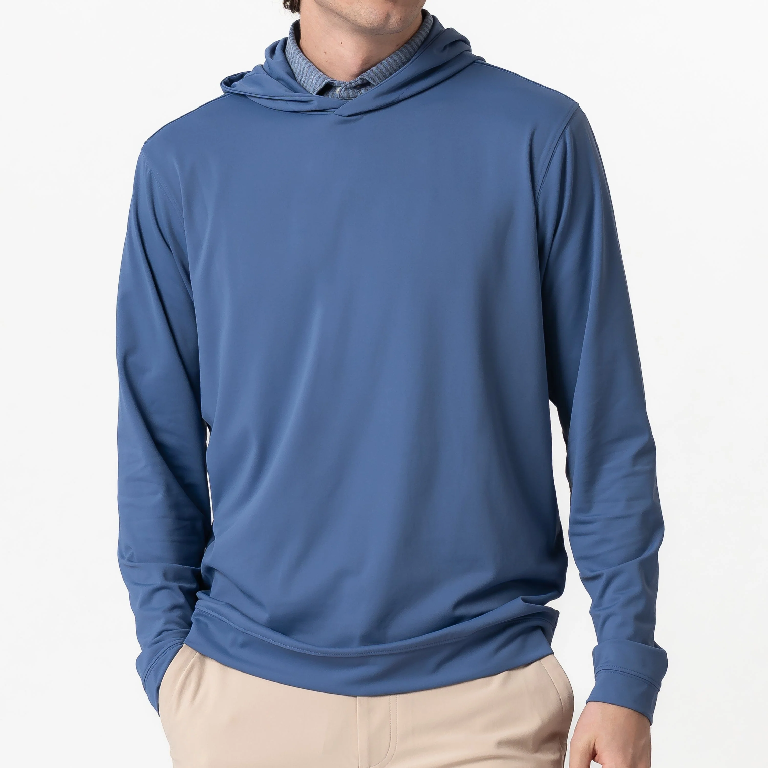 Highlands Performance Hoodie | Solid - Coastal Blue