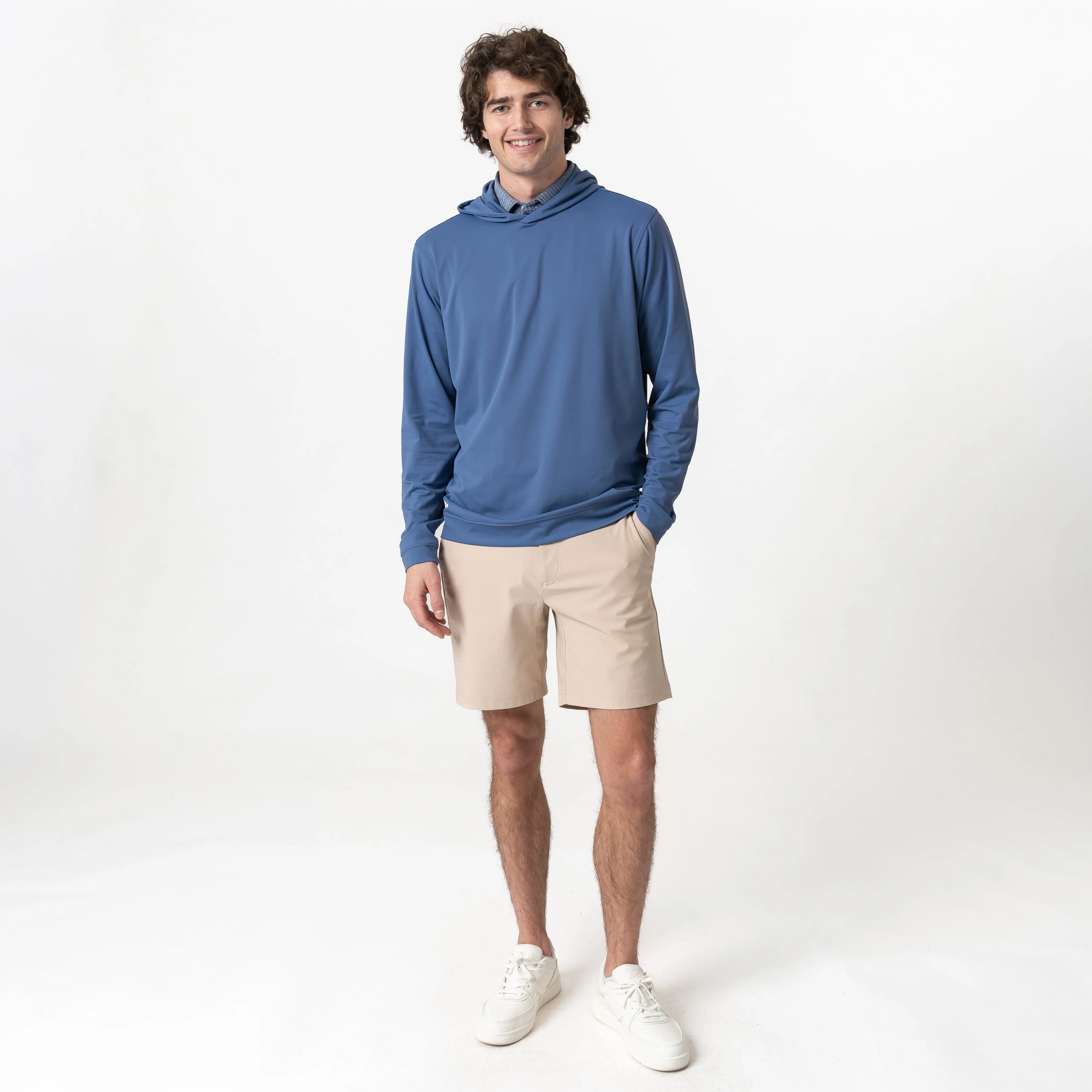 Highlands Performance Hoodie | Solid - Coastal Blue - Image 5