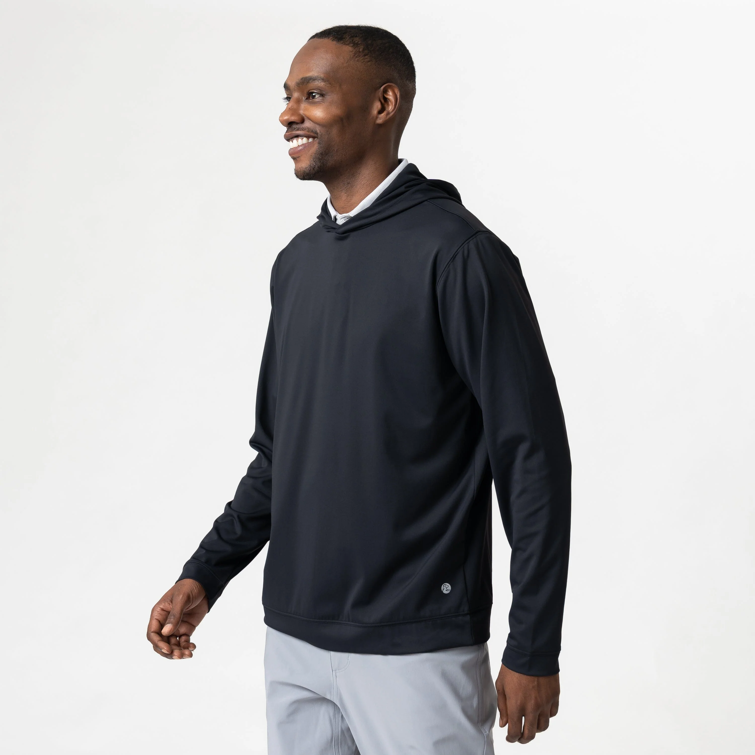 Highlands Performance Hoodie | Solid - Midnight Black - Image 5