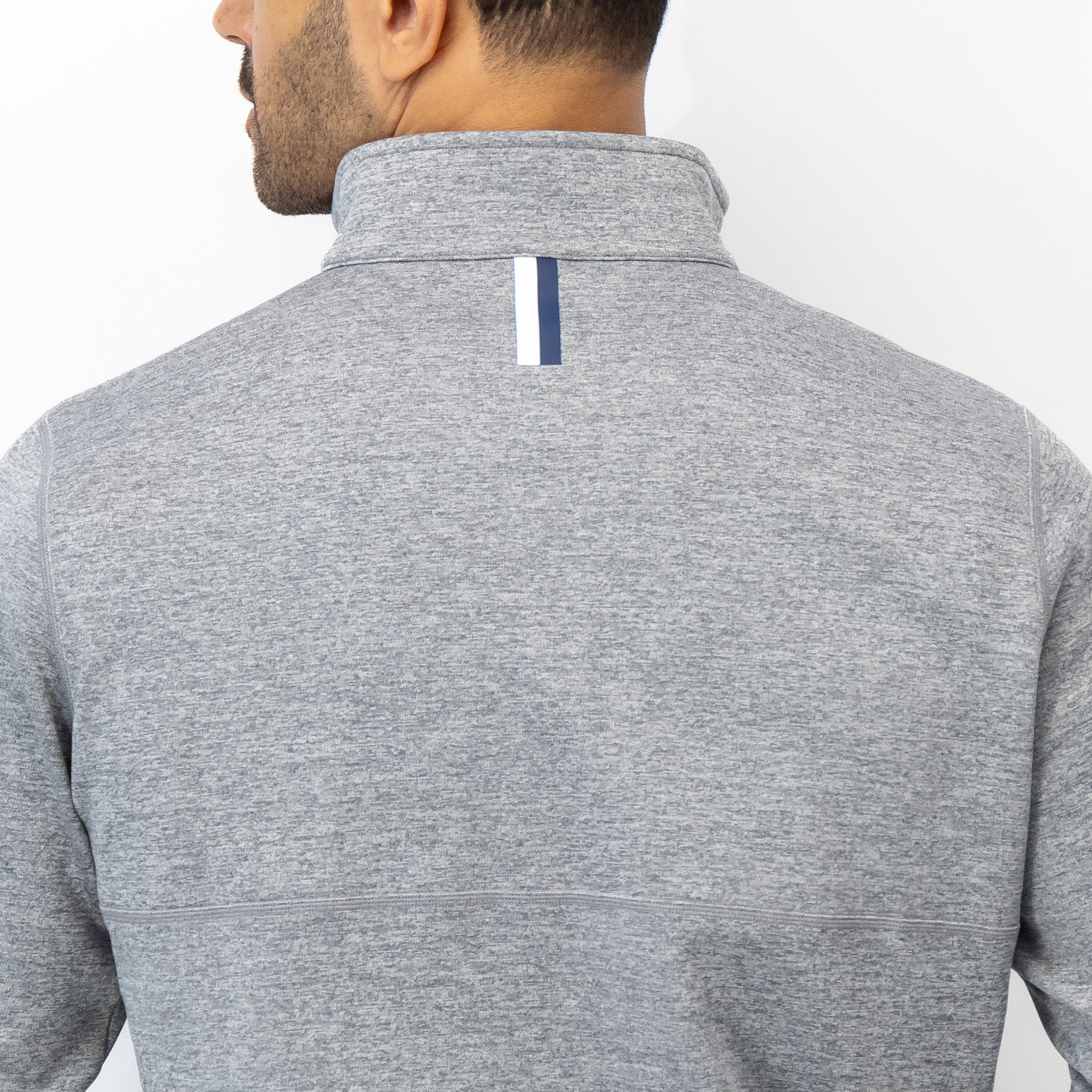 Knoll Performance Half-Zip | Heather - Boulder Grey/White - Image 3
