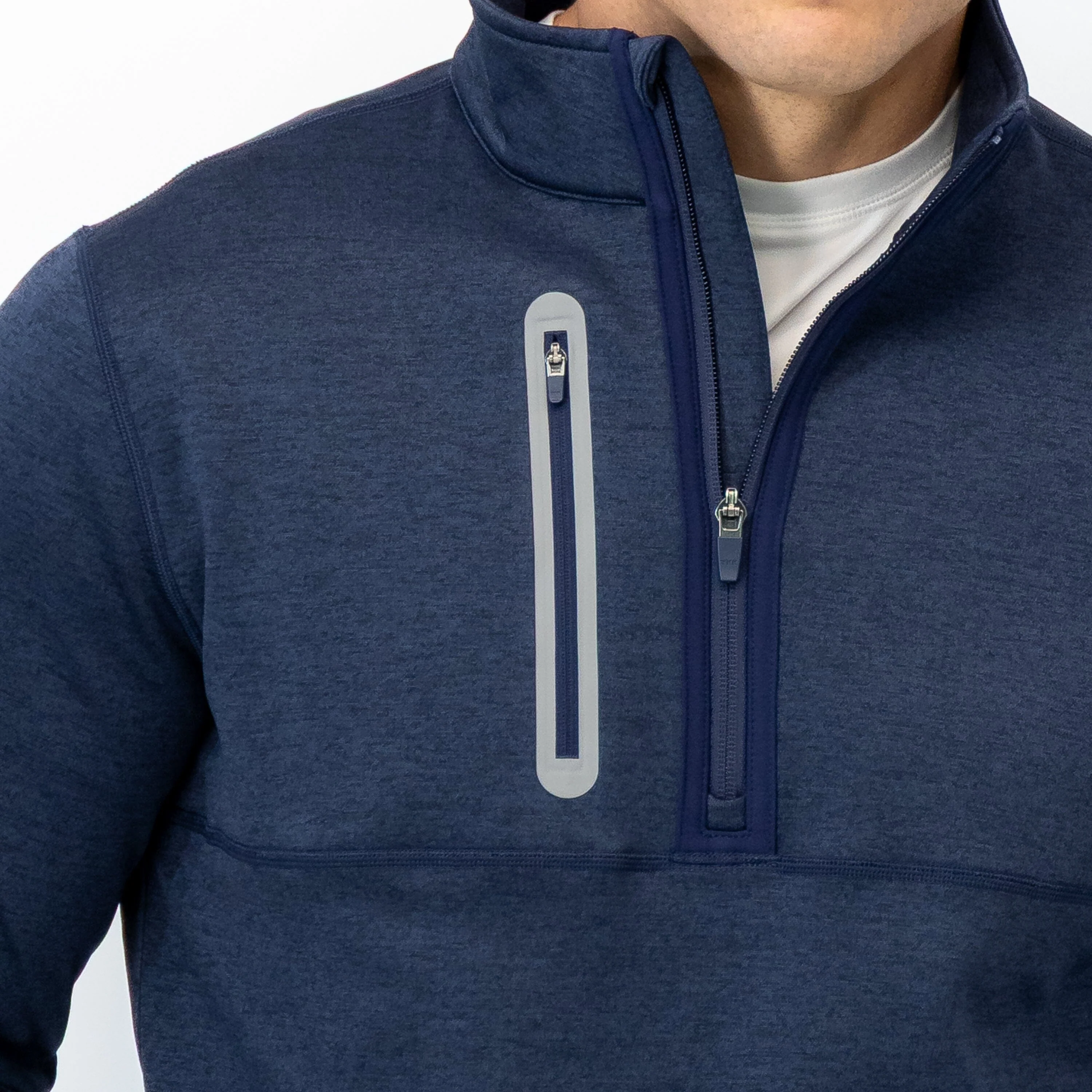 Knoll Performance Half-Zip | Heather - Fleet Navy/Fleet Navy - Image 3