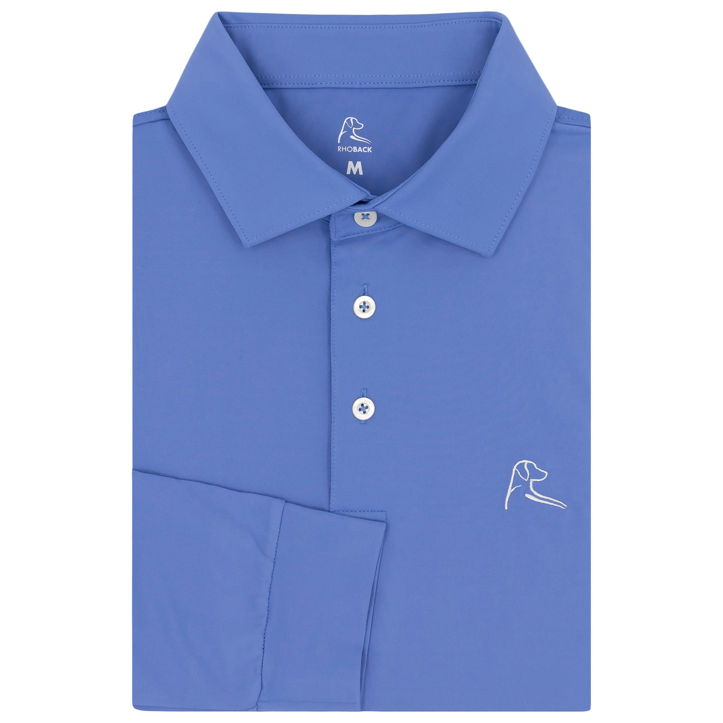 Solid | Long Sleeve Performance Polo | Solid - Lavender Blue