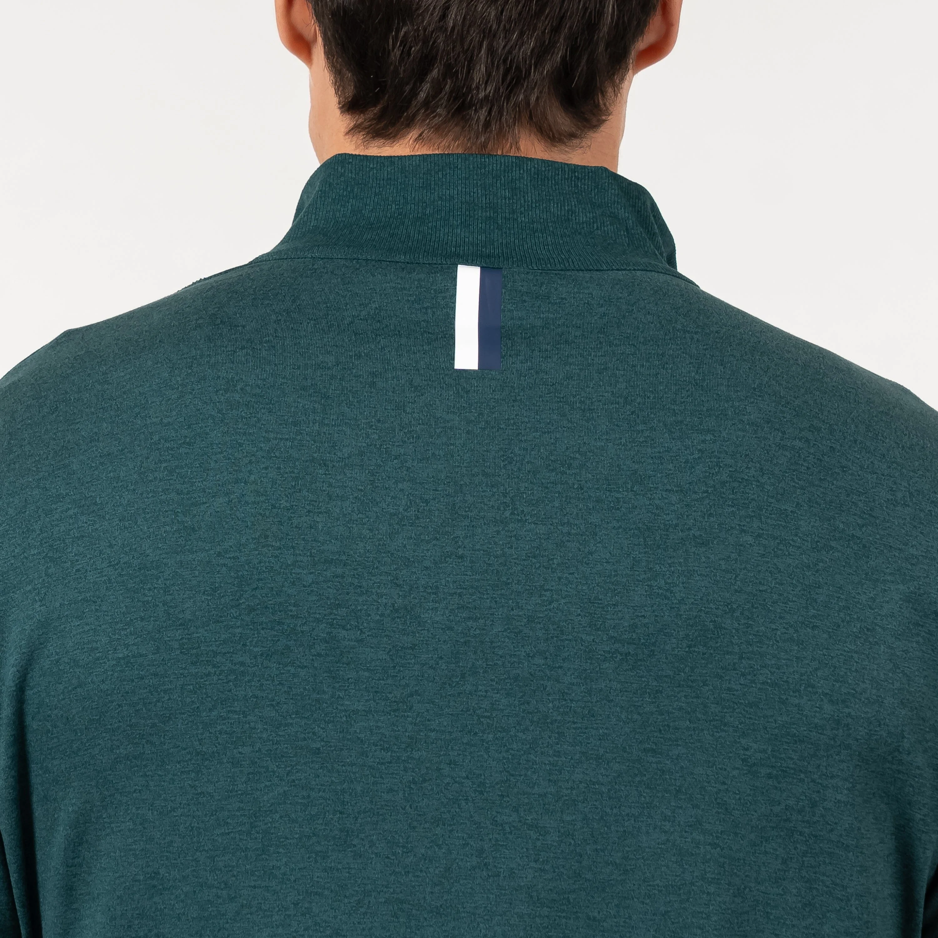 Pace Q-Zip Pullover | Heather - Ponderosa Green/Hunter Green - Image 3