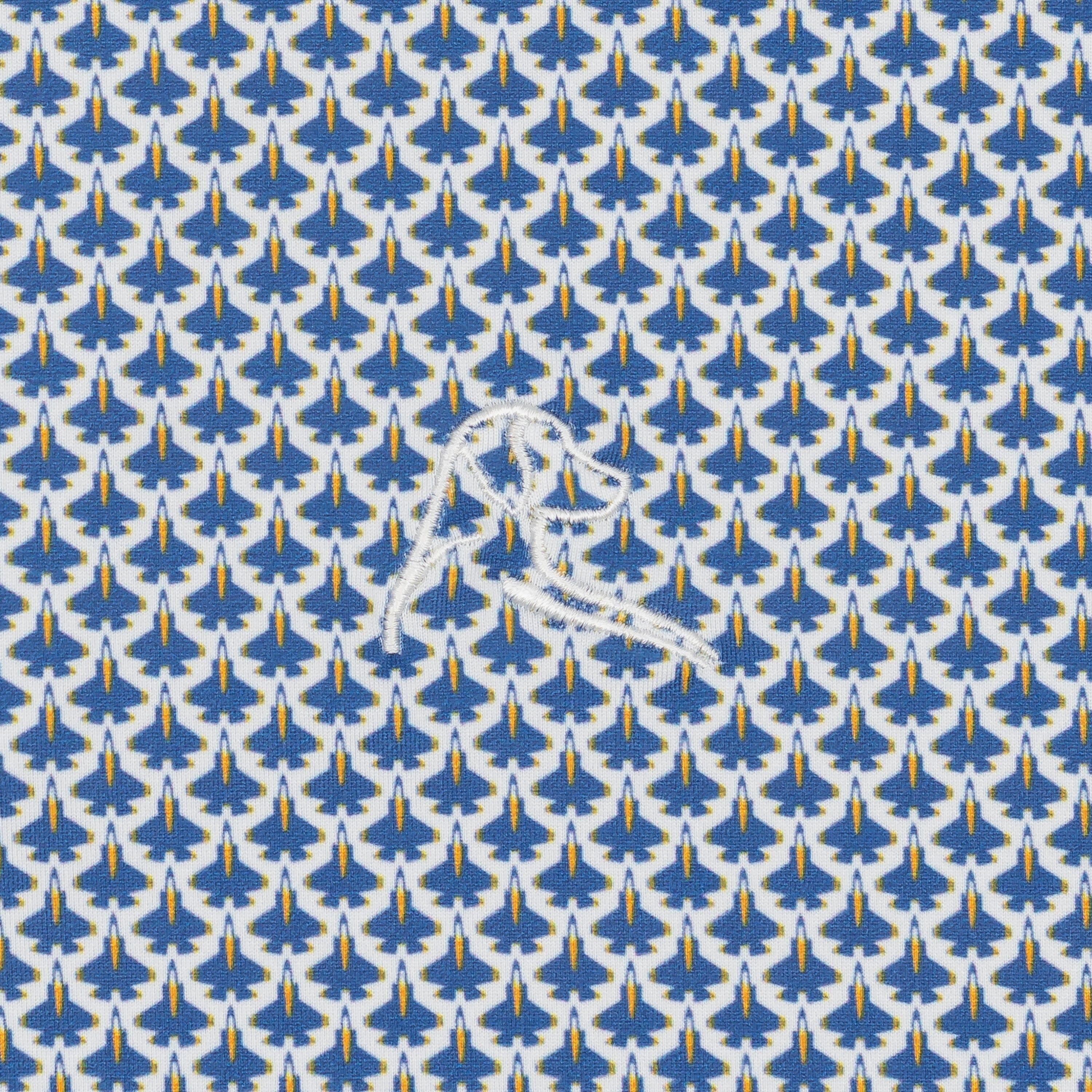 The Airshow | Performance Polo | The Airshow - White/Short Stop Blue - Image 3