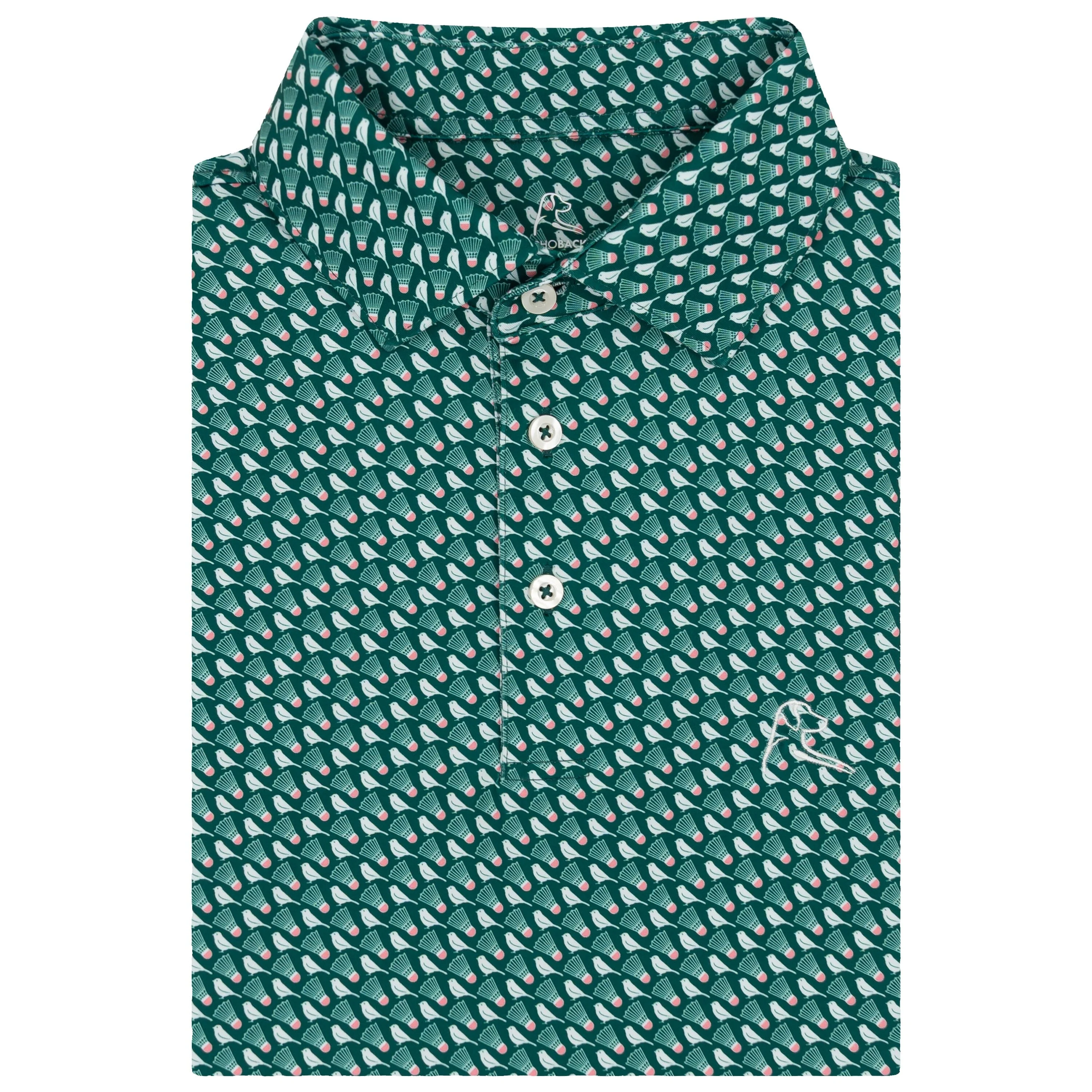 The Birdie Shirt | Performance Polo | The Birdie Shirt - Fairway Green/White