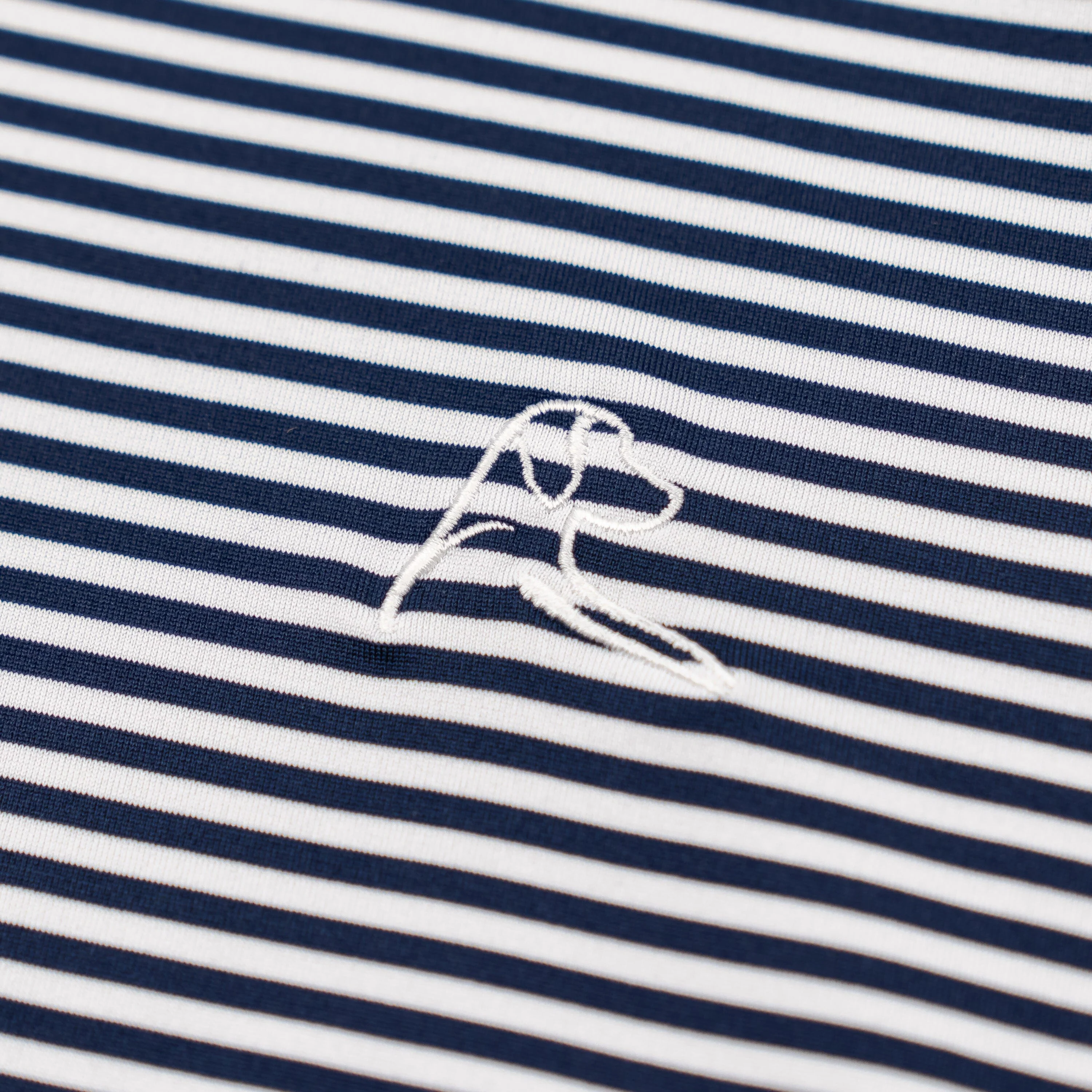 The Birdie Stripe | Performance Polo | The Birdie Stripe - Fleet Navy/White - Image 3