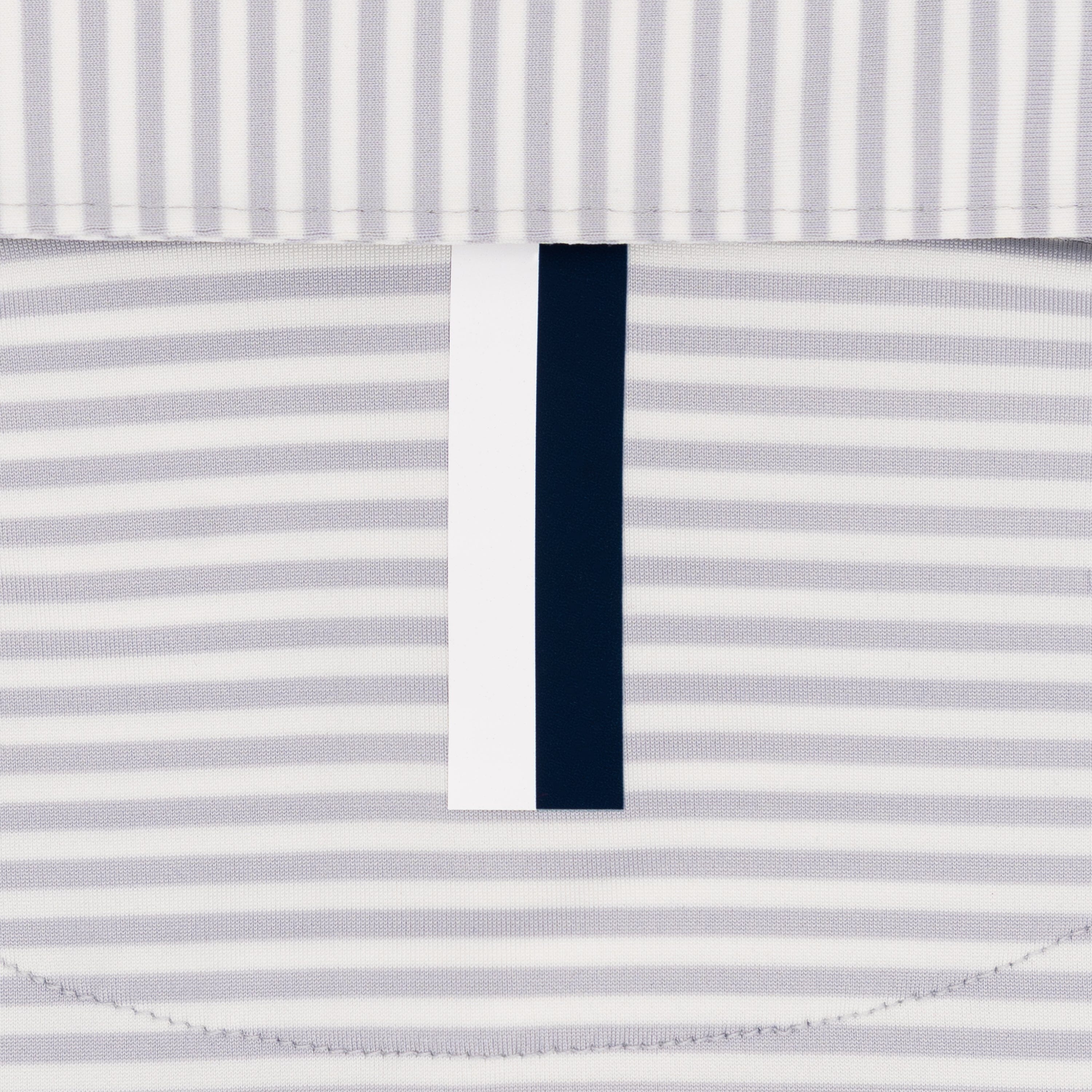 The Birdie Stripe | Performance Polo | The Birdie Stripe - Ivory/Stratus Grey - Image 4