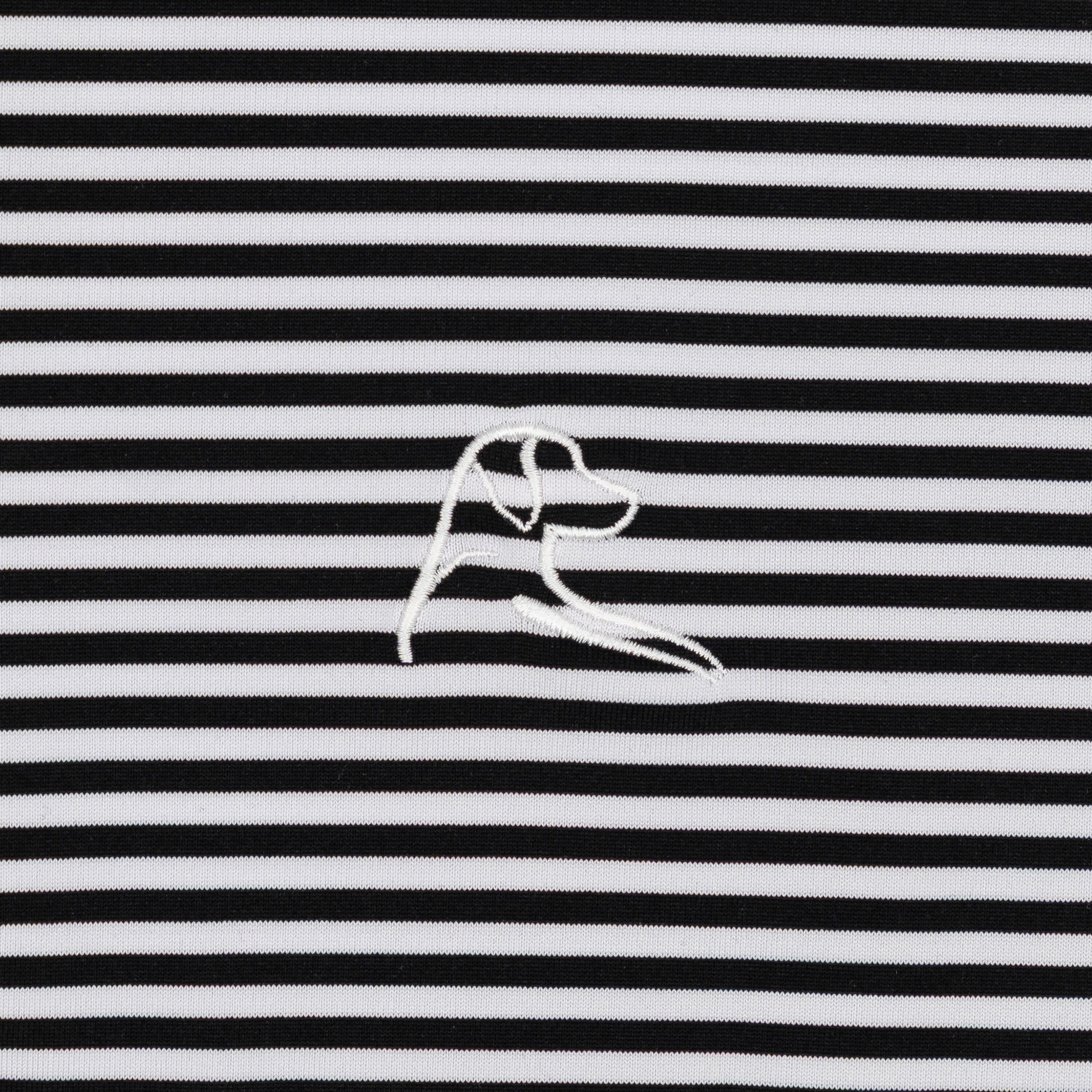 The Birdie Stripe | Performance Polo | The Birdie Stripe - Midnight Black/White - Image 3