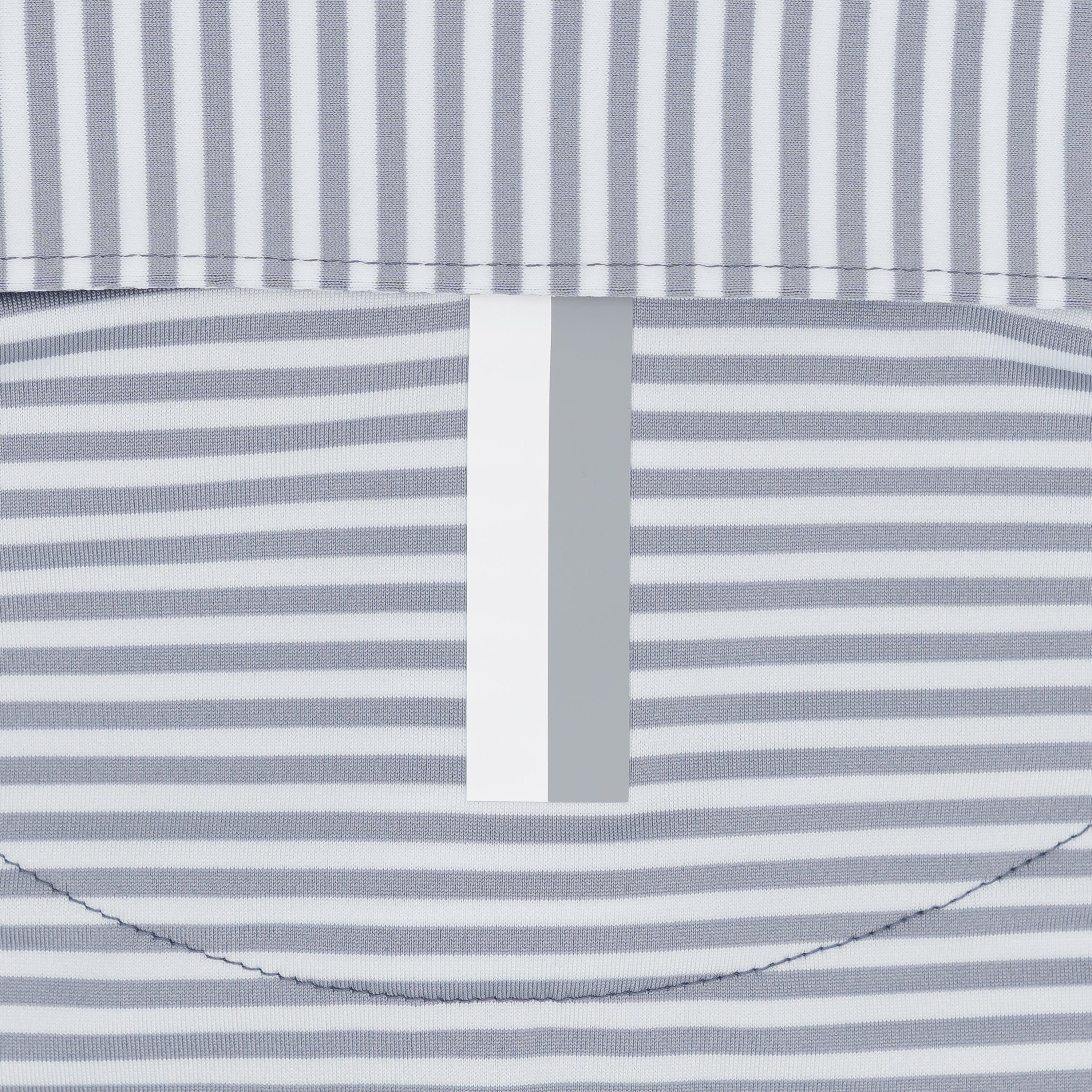 The Birdie Stripe | Performance Polo | The Birdie Stripe - Stainless Steel/White - Image 4