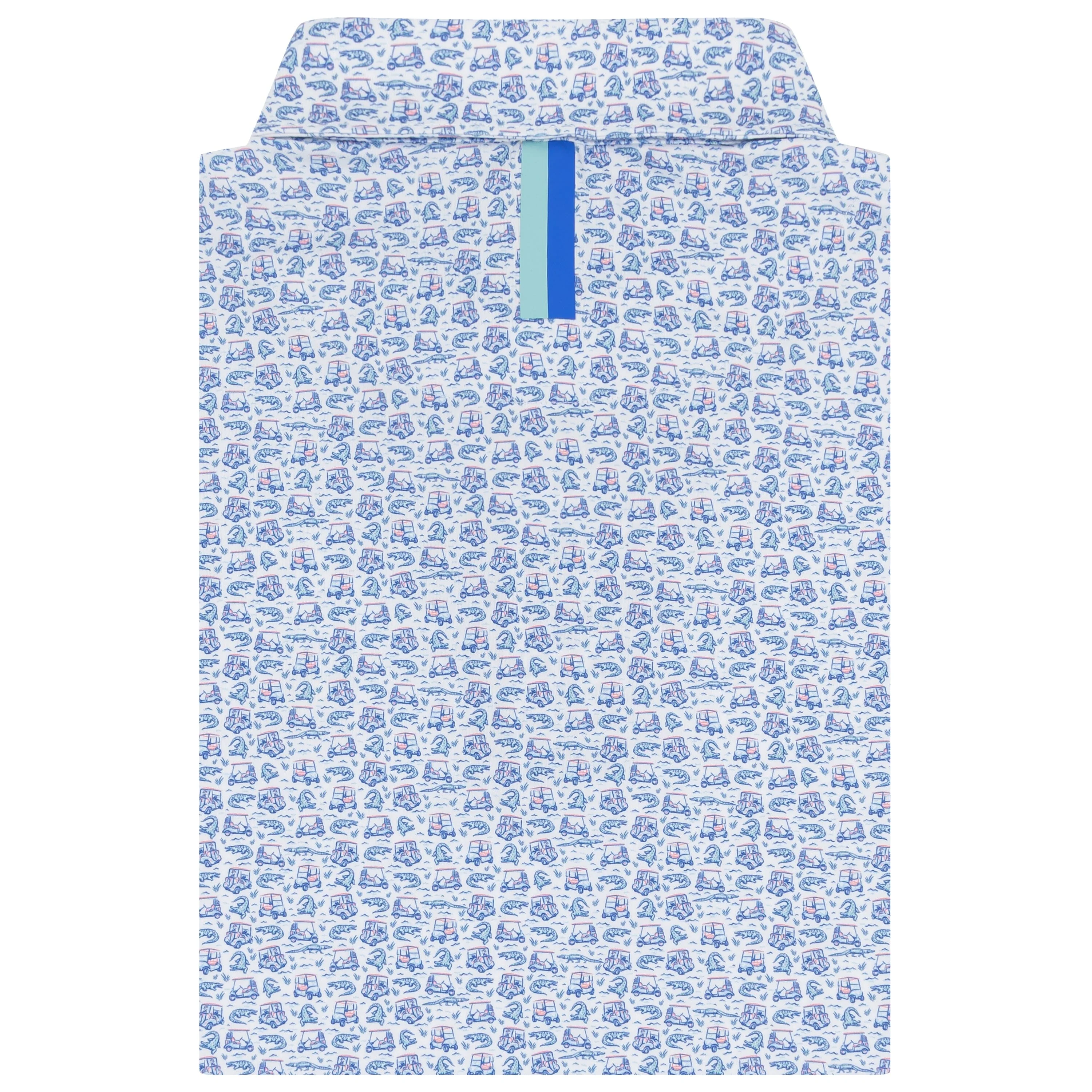 The Chubbs 3.0 | Performance Polo | The Chubbs 3.0 - White/Bunker Blue - Image 2