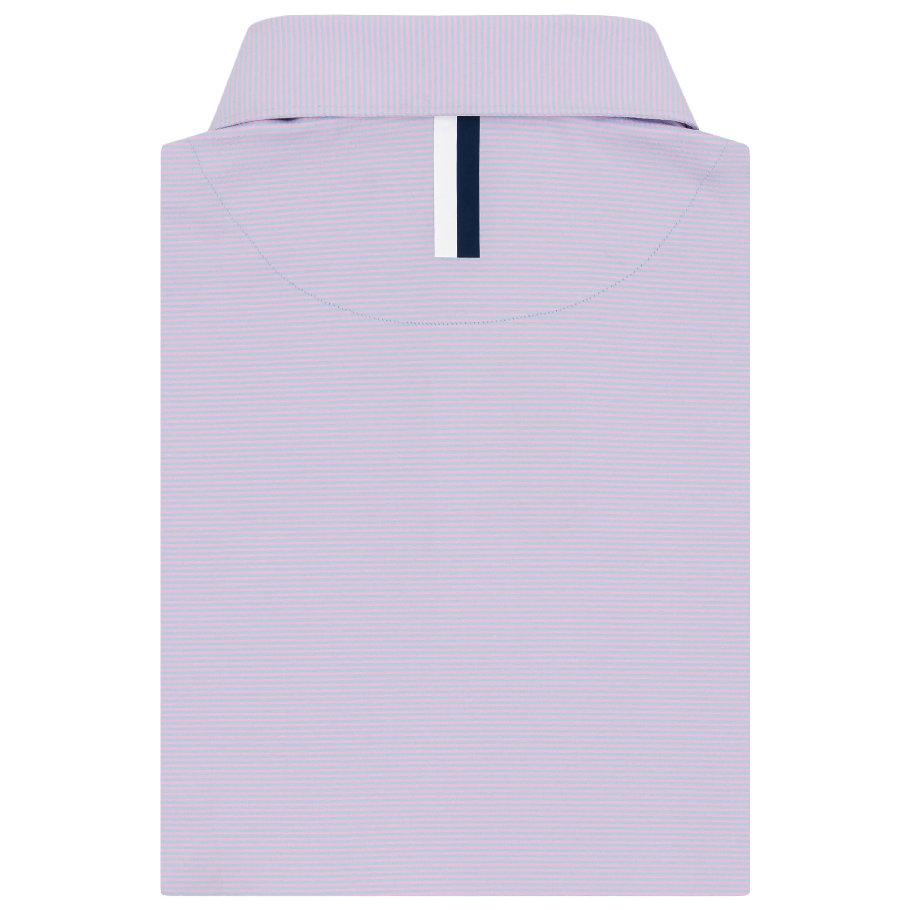 The Crispy Stripe | Performance Polo | The Crispy Stripe - Zenith Blue/Lotus Pink - Image 2