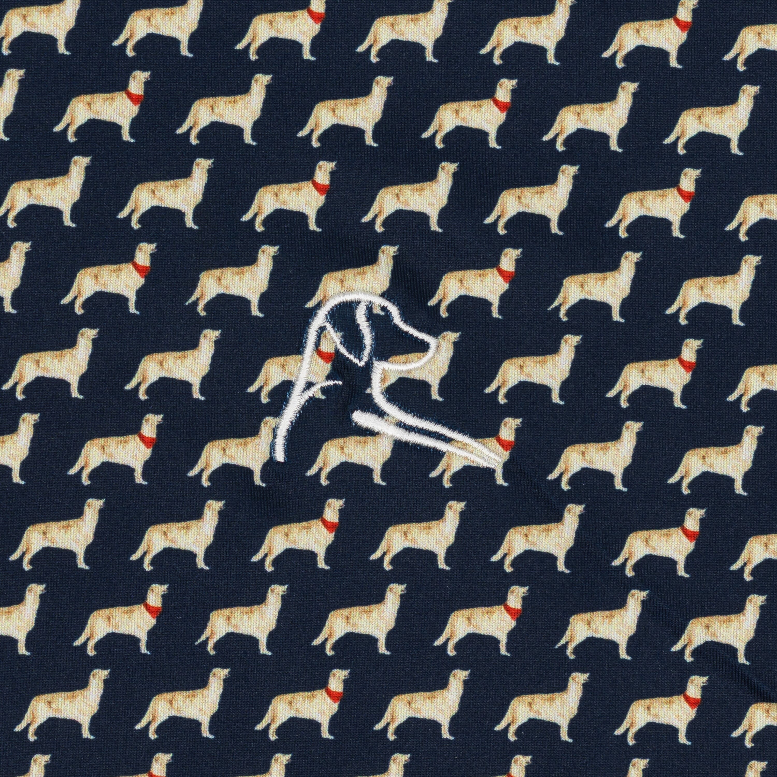 The Golden Retriever | Performance Polo | The Golden Retriever - Fleet Navy/Autumn Gold - Image 3