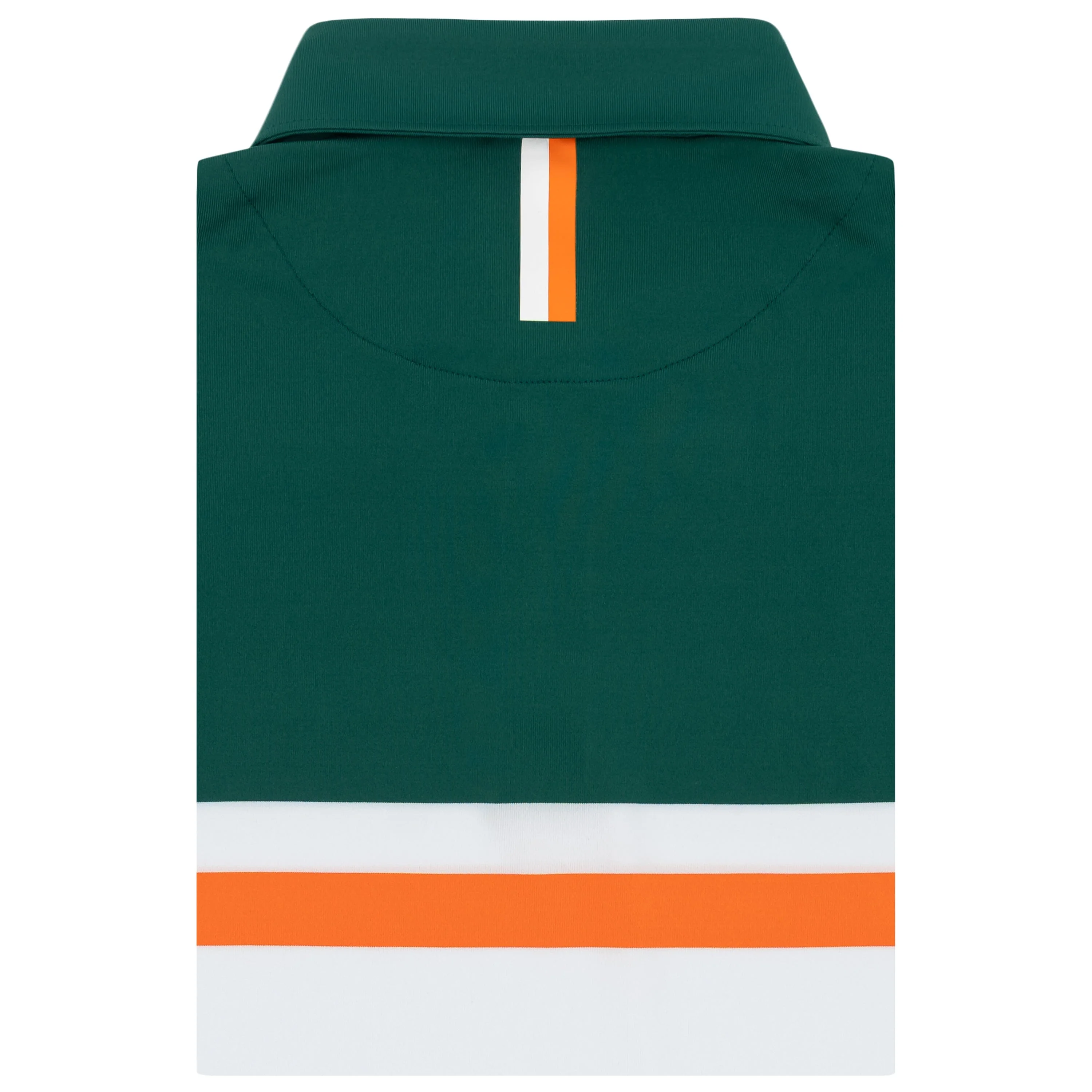 The Highland Block | Performance Polo | The Highland Block - White/Fairway Green/Bright Orange - Image 2