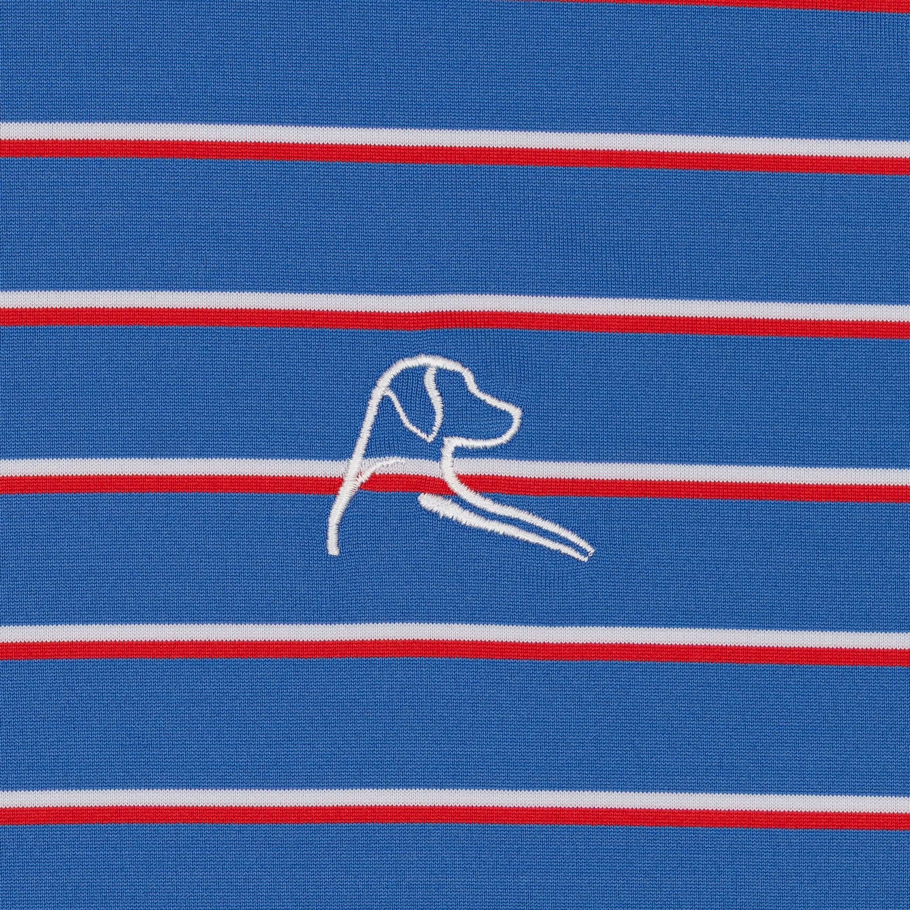 The Old Glory Stripe | Performance Polo | The Old Glory Stripe - Short Stop Blue/Classic Red/White - USA - Image 3