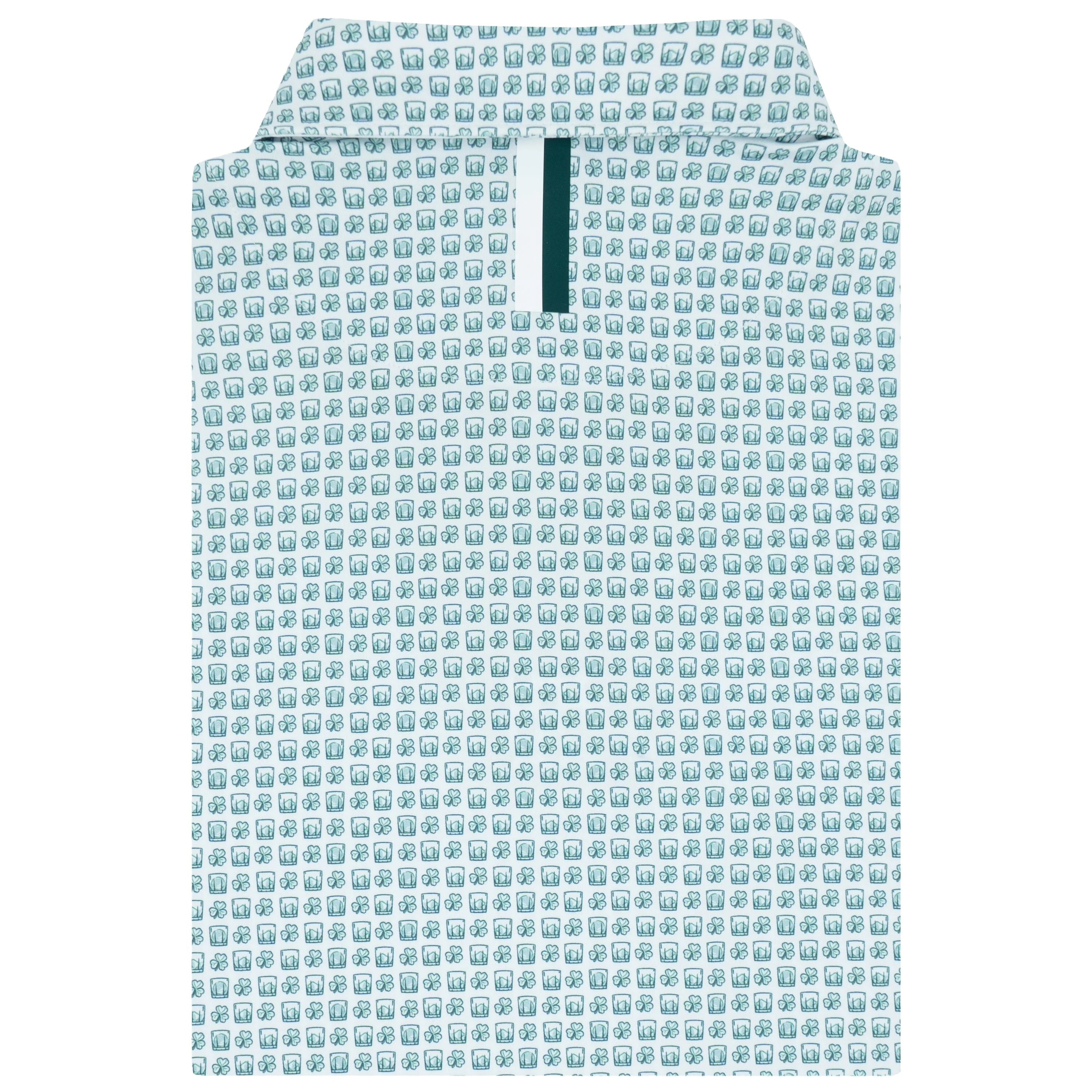The On The Sham-Rocks | Performance Polo | The On The Sham-Rocks - White/Antigua Green - Image 2