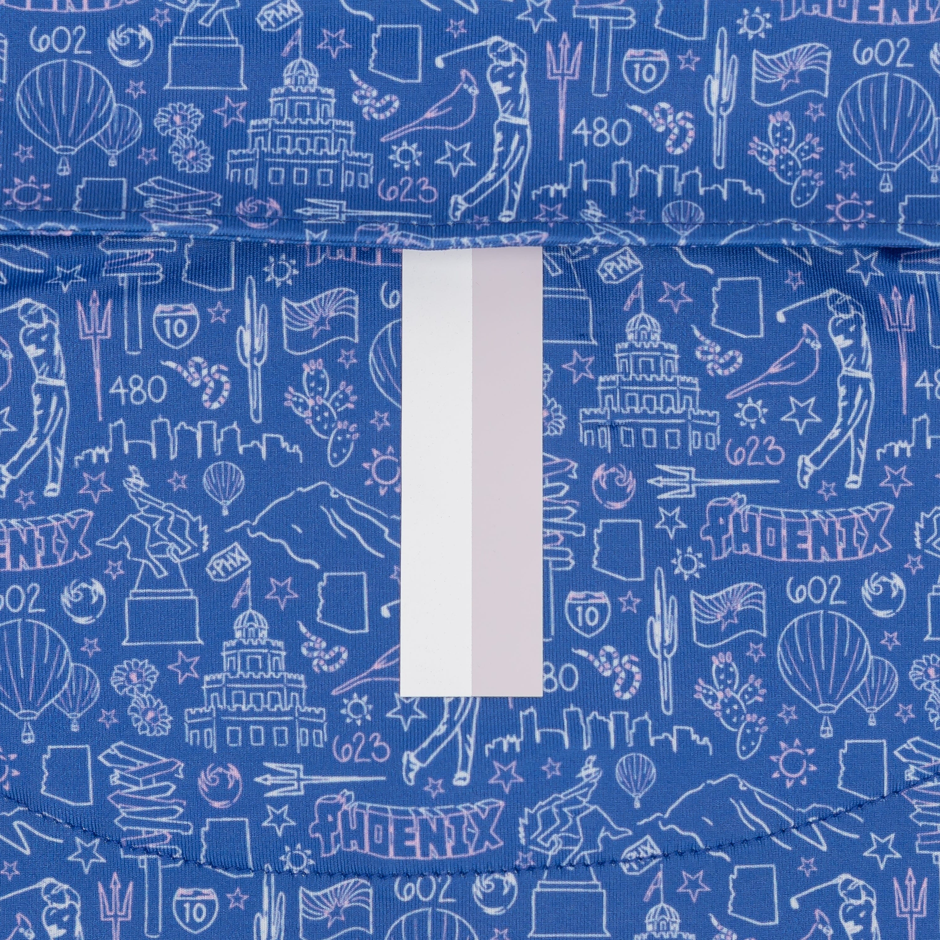 The PHX | Performance Polo | The PHX - Bunker Blue/White - Image 4