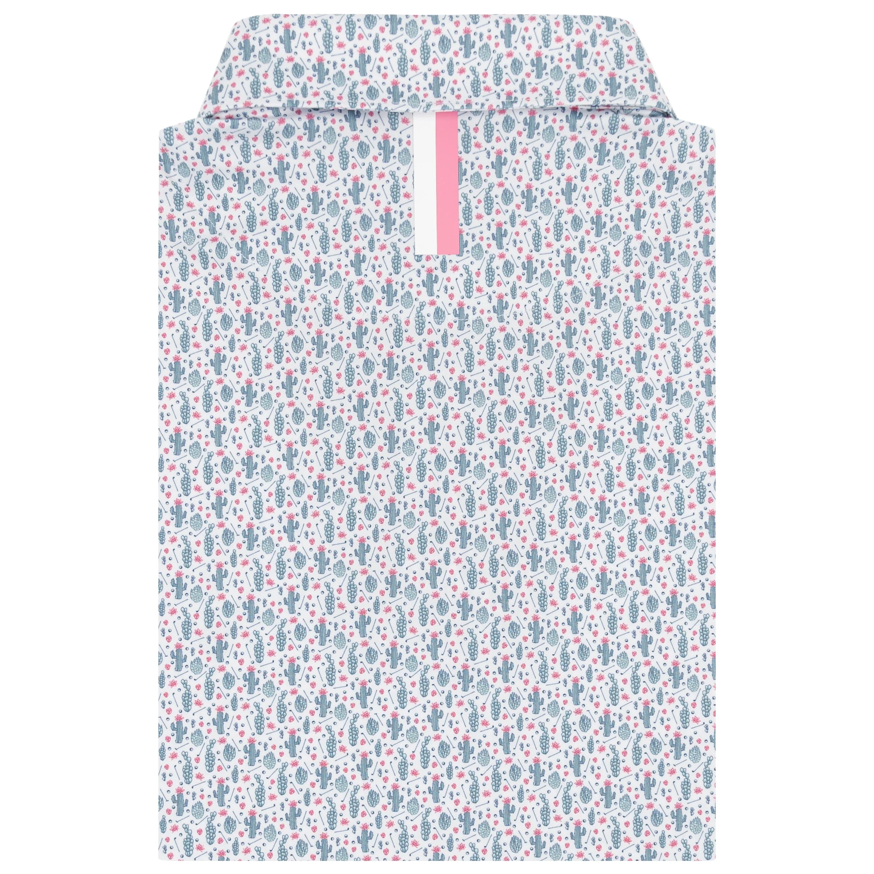 The Saguaro Slice | Performance Polo | The Saguaro Slice - White/Marine Teal - Image 2