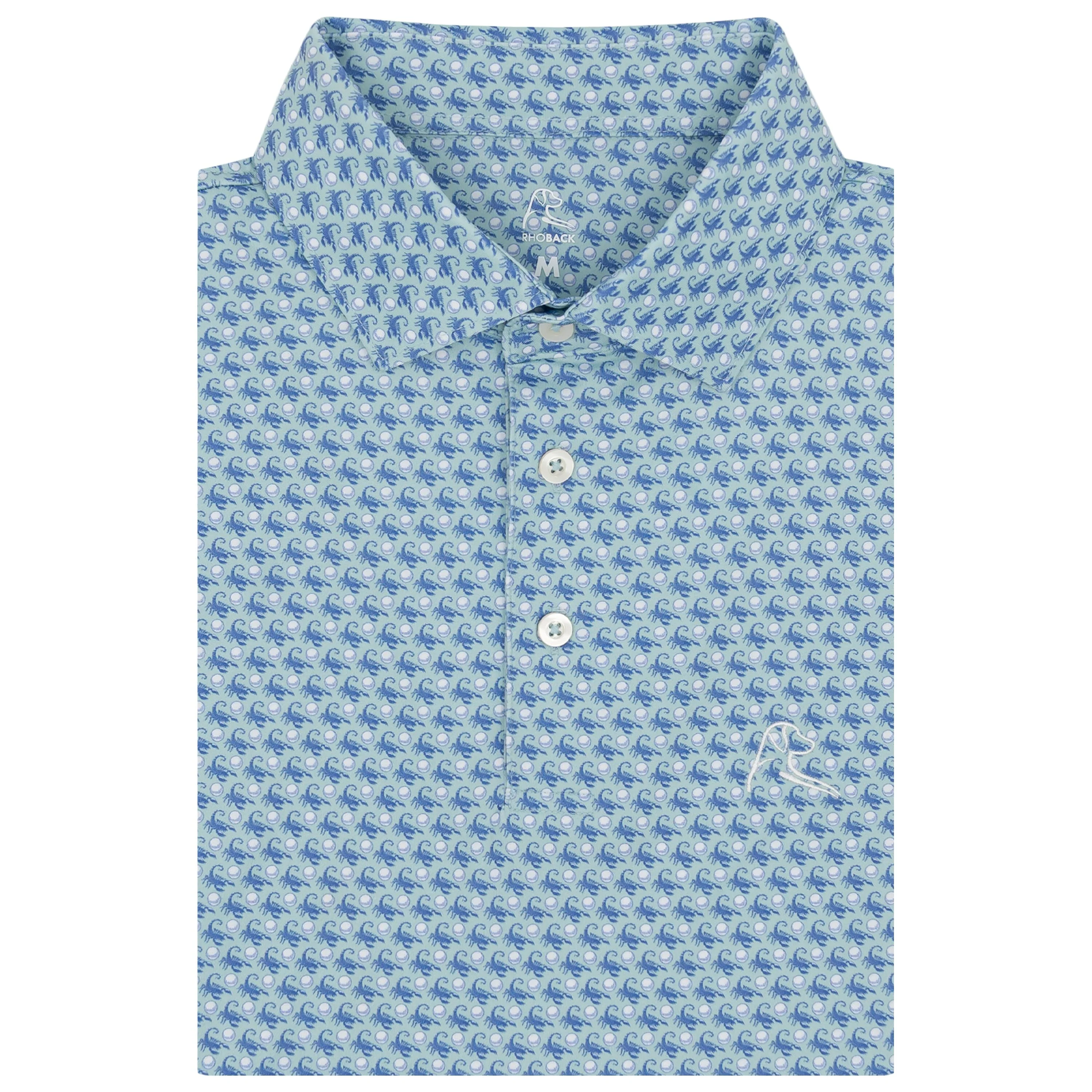 The Scorpion Stinger | Performance Polo | The Scorpion Stinger - Antigua Green/Bunker Blue