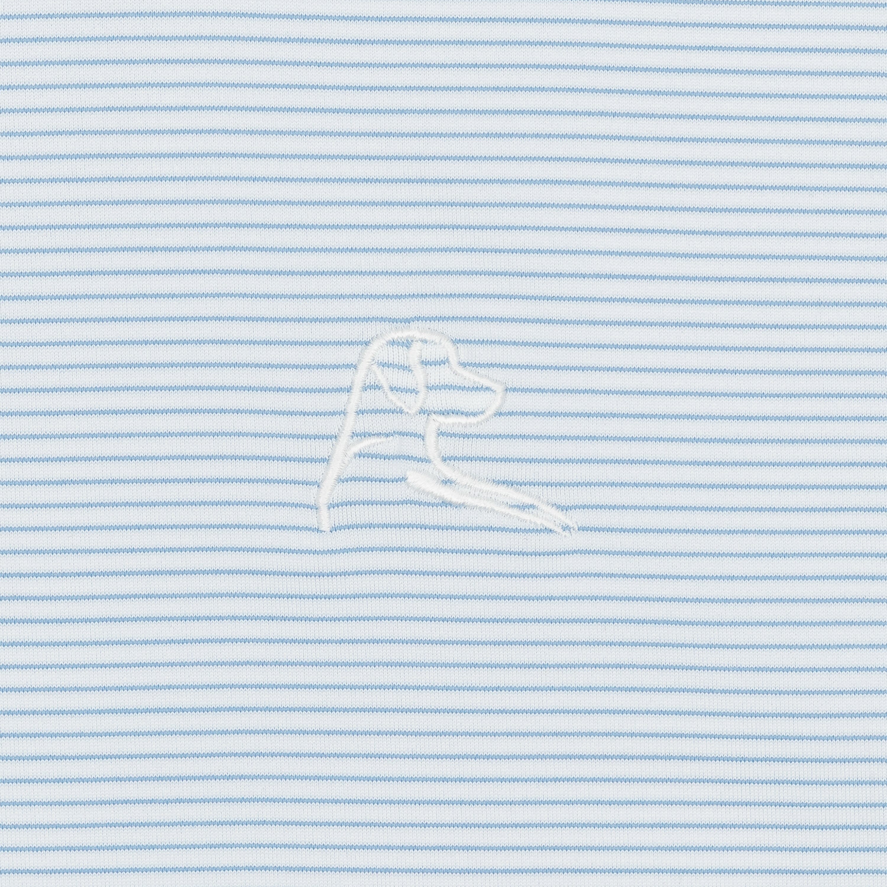 The Shell Stripe | Performance Polo | The Shell Stripe - White/Potomac Blue - Image 3