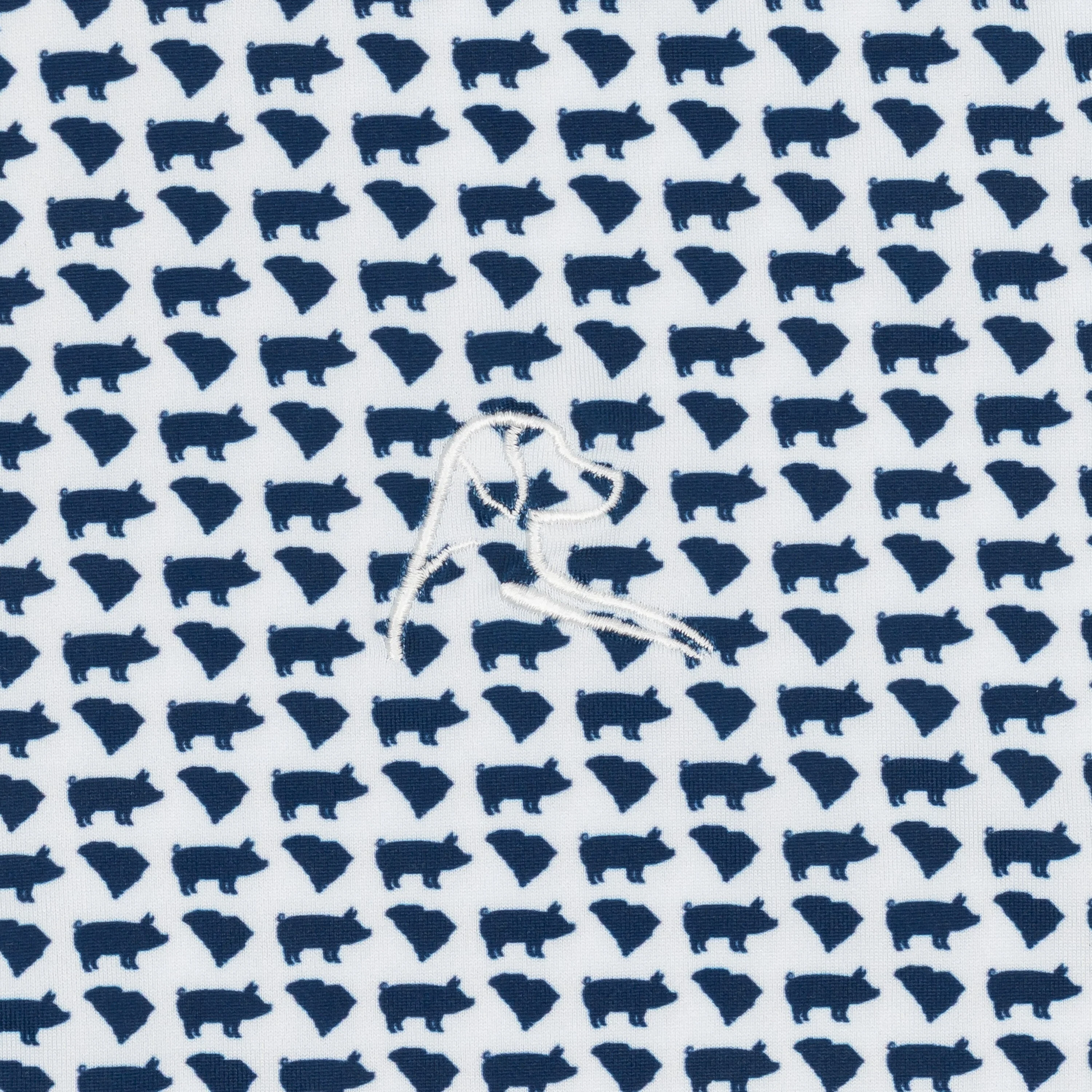 The South Carolina BBQ | Performance Polo | The South Carolina BBQ - White/Admiral Navy - SC - Image 3