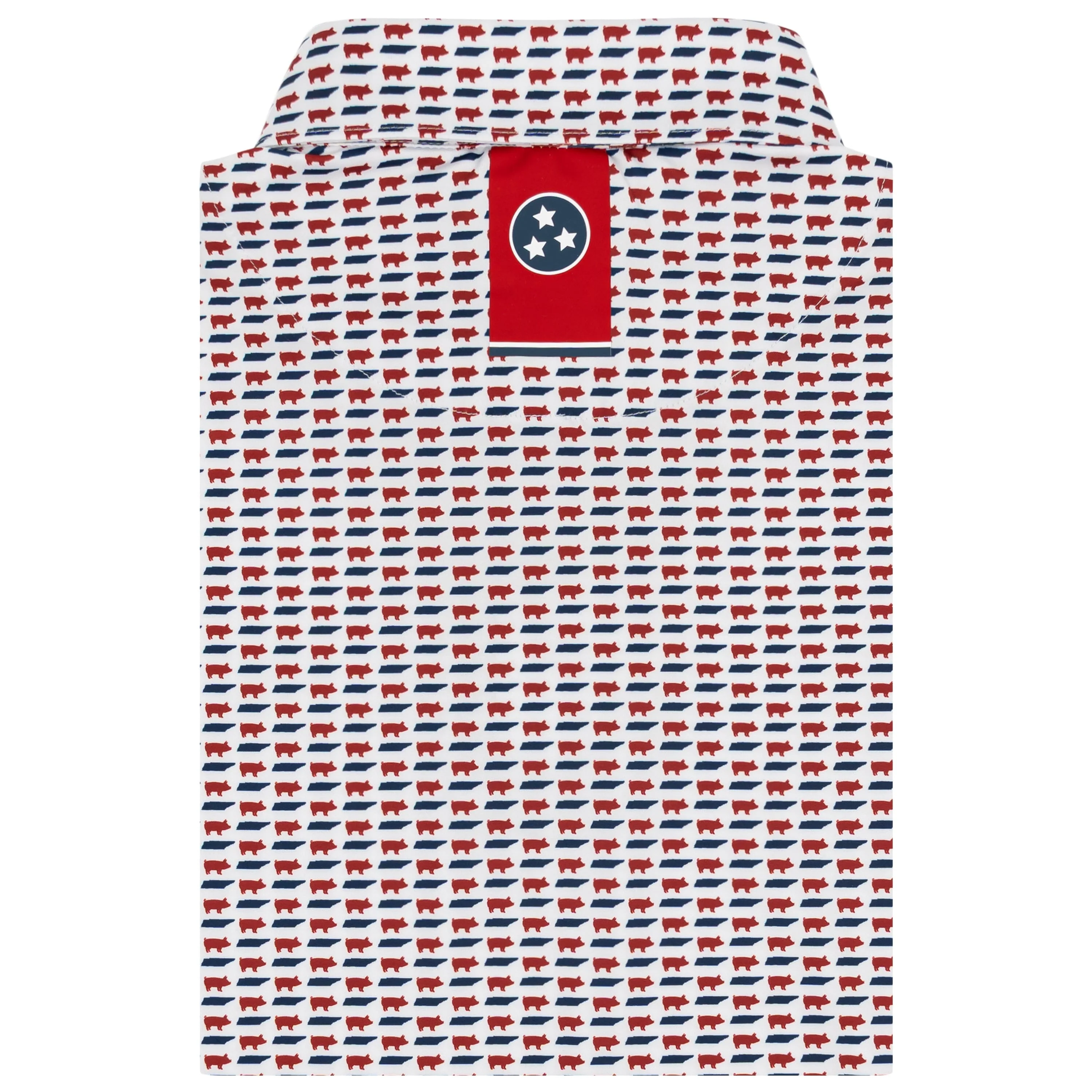 The Tennessee BBQ | Performance Polo | The Tennessee BBQ - White/Bold Red - TN - Image 2