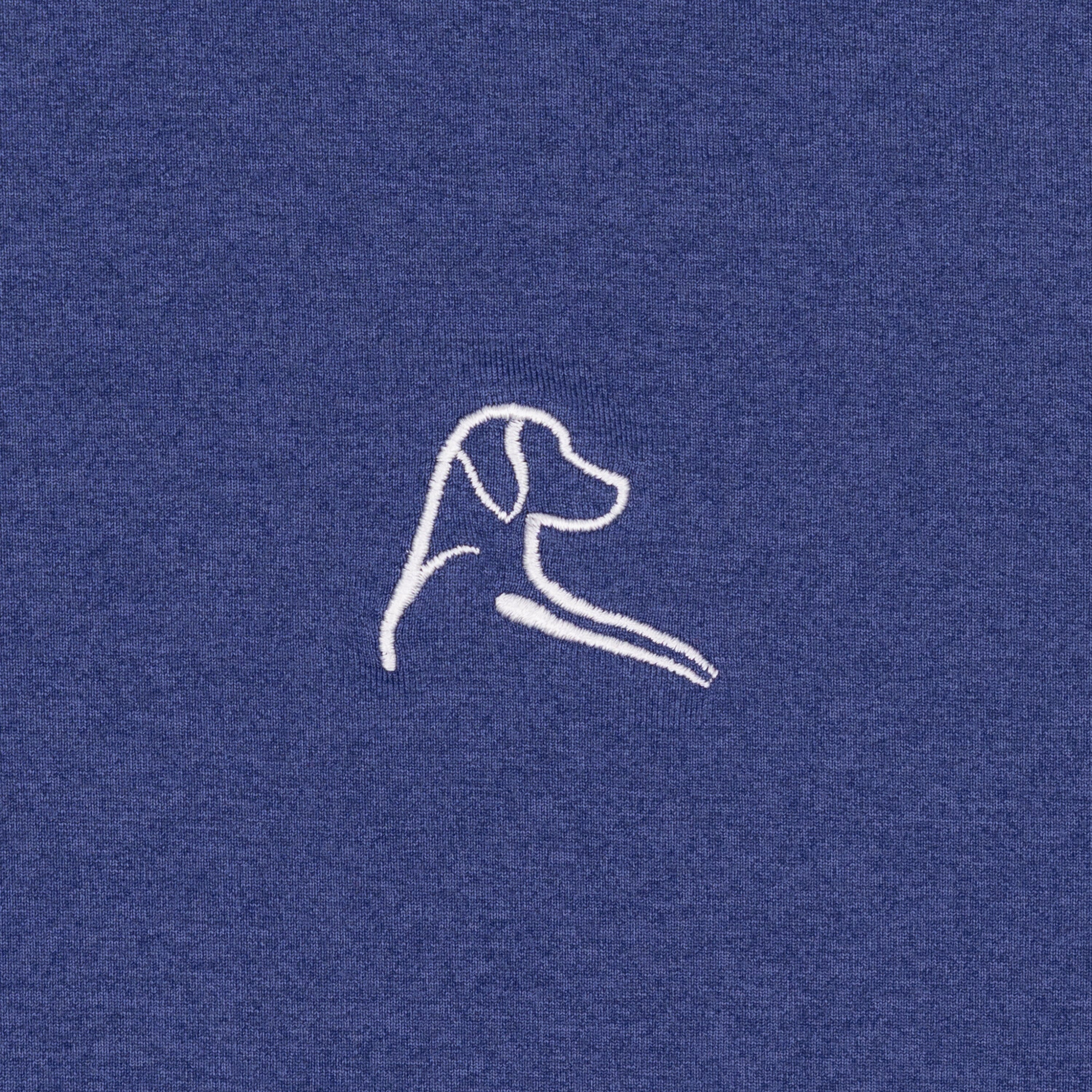 Heather Performance Q-Zip | Heather - Flag Blue/Flag Blue - Image 3