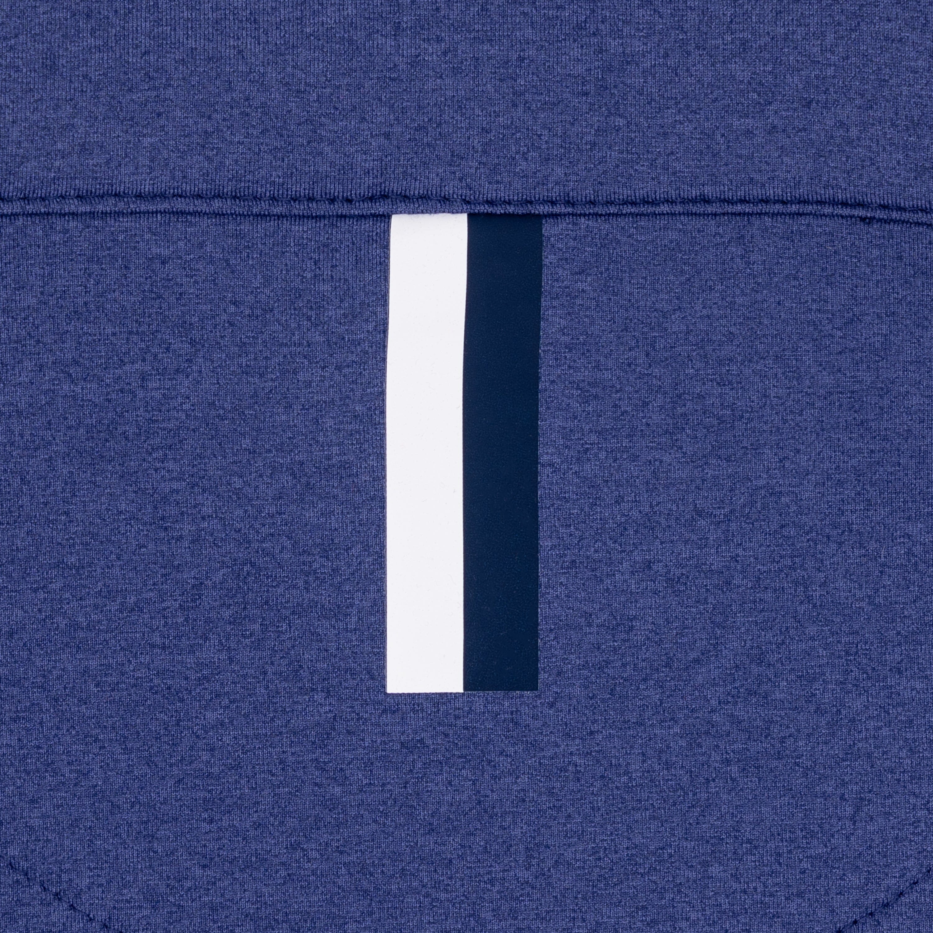 Heather Performance Q-Zip | Heather - Flag Blue/Flag Blue - Image 4