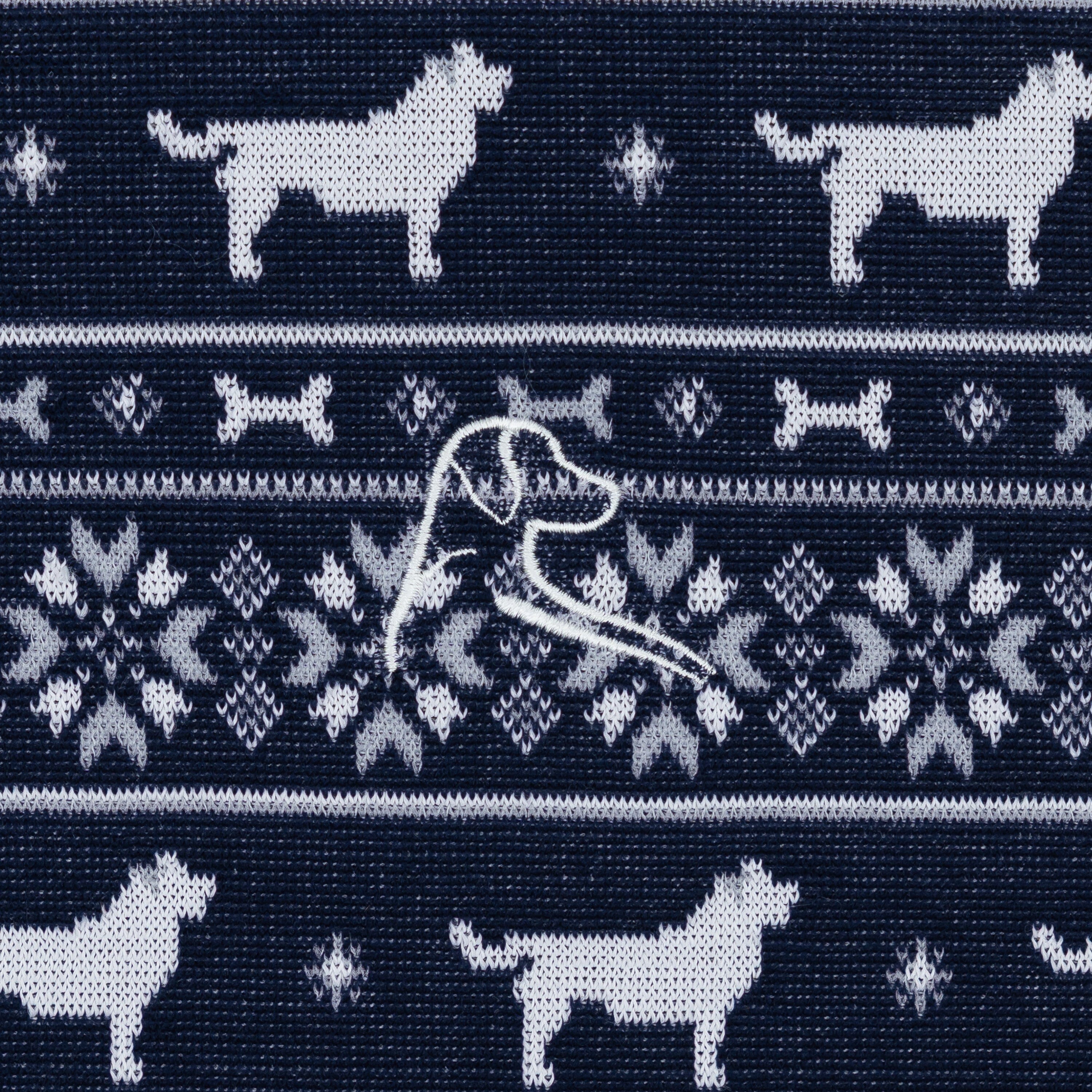 Retriever Jacquard Performance Q-Zip | The Retriever Jacquard - Fleet Navy/White - Image 3