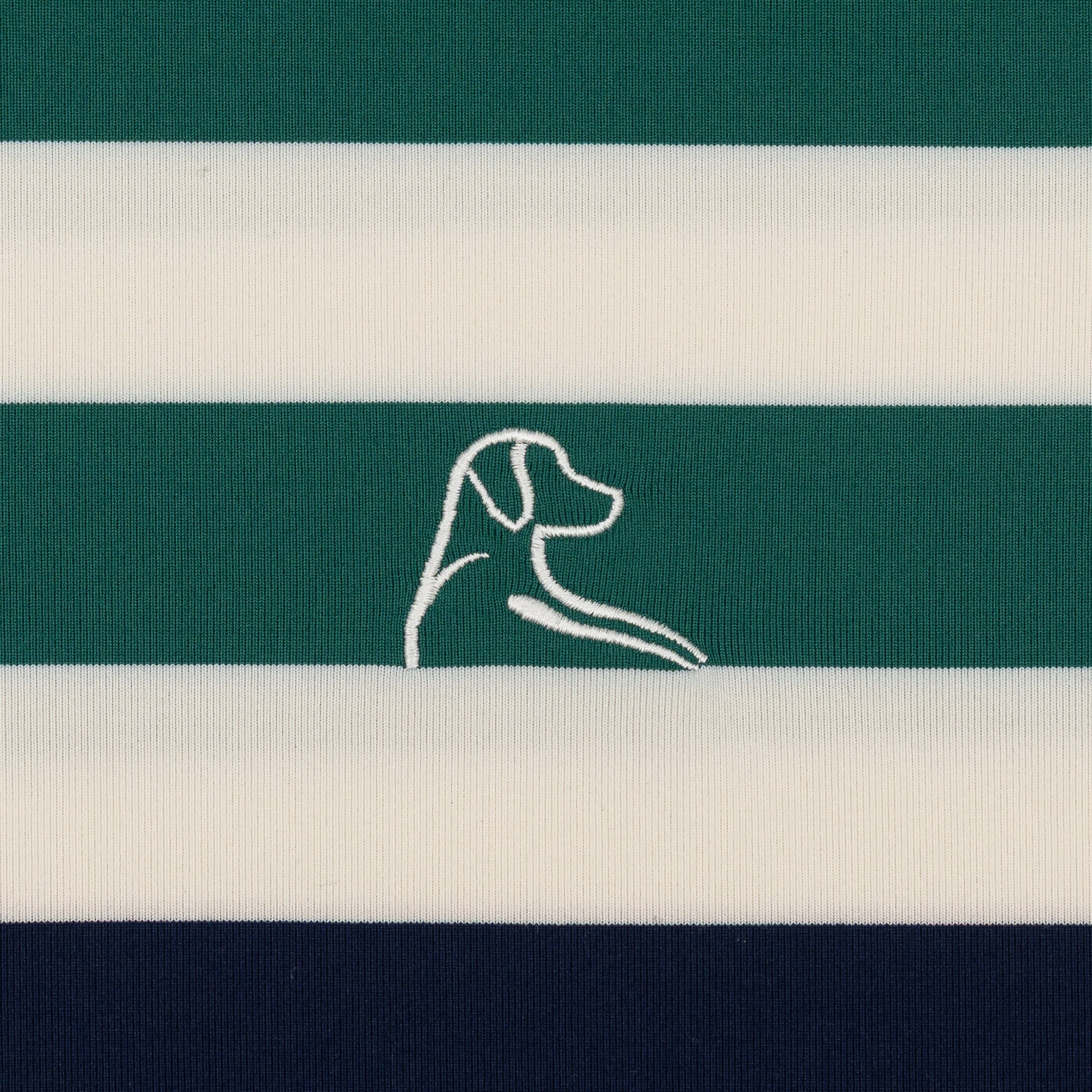 Horizon Block Performance Q-Zip | The Horizon Block - Fleet Navy/Fairway Green/Ivory - Image 3