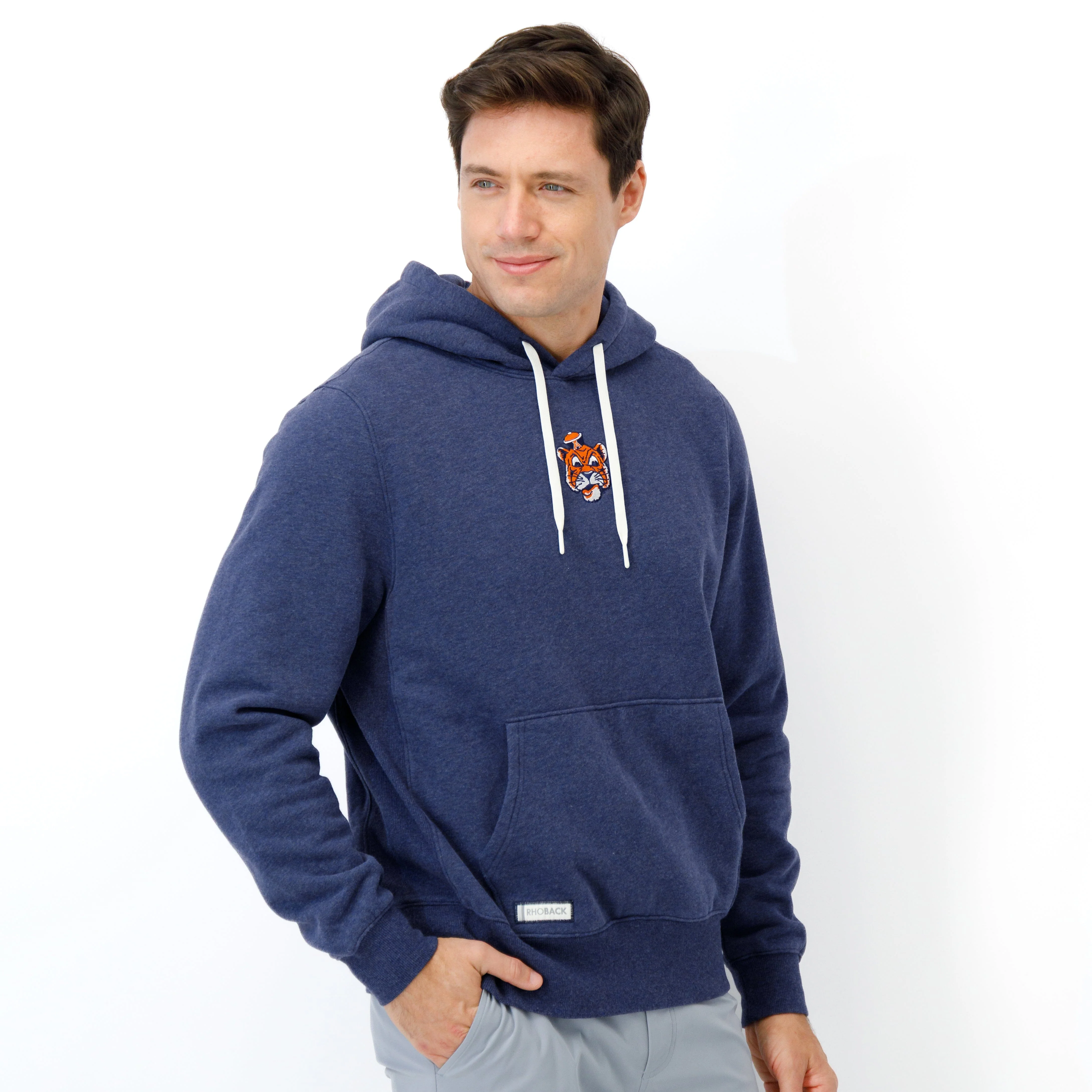 Ready Collegiate Hoodie - Auburn | Heather - Fleet Navy - Auburn - 1 - Image 3