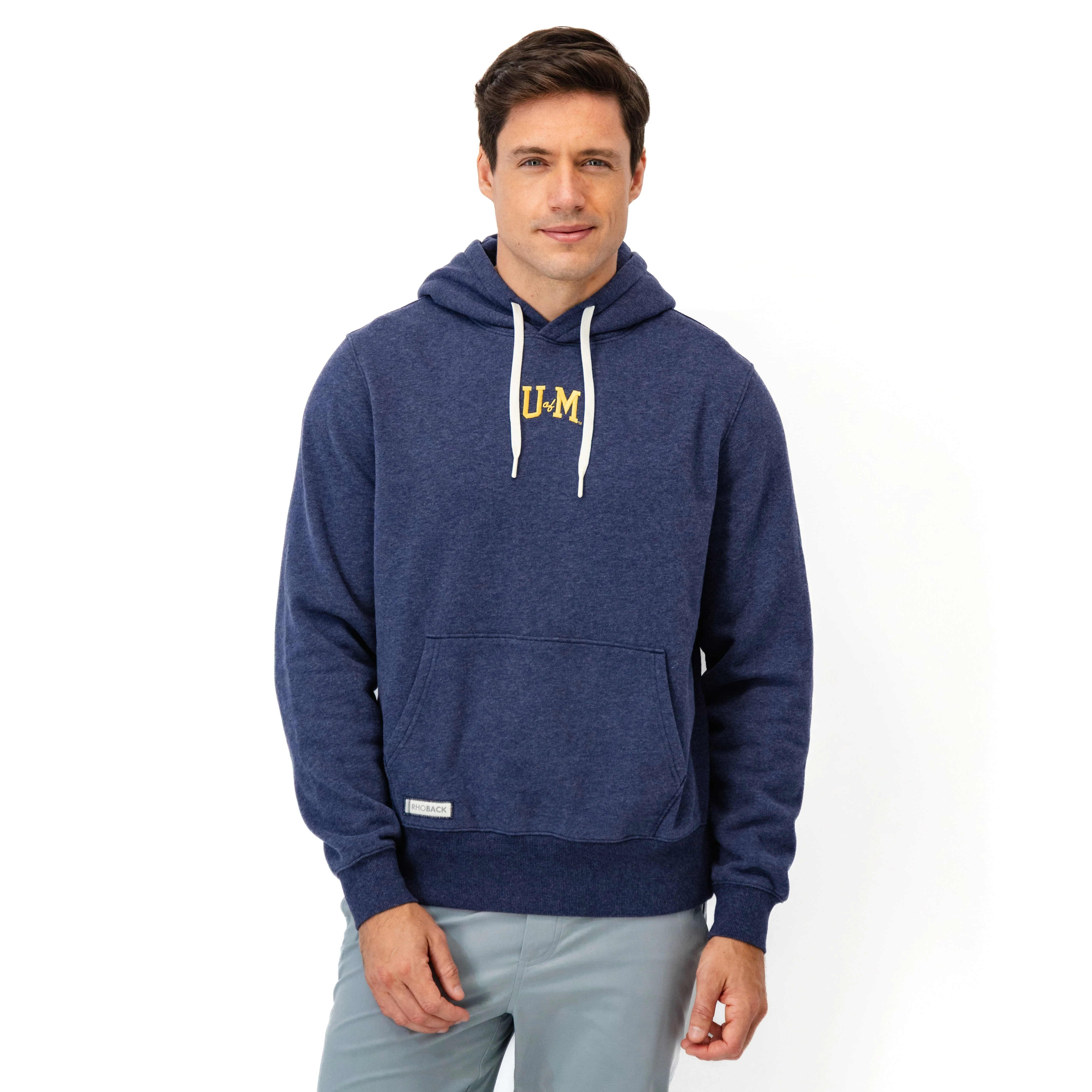 Ready Collegiate Hoodie - Michigan | Heather - Fleet Navy - Michigan - 1 - Image 3