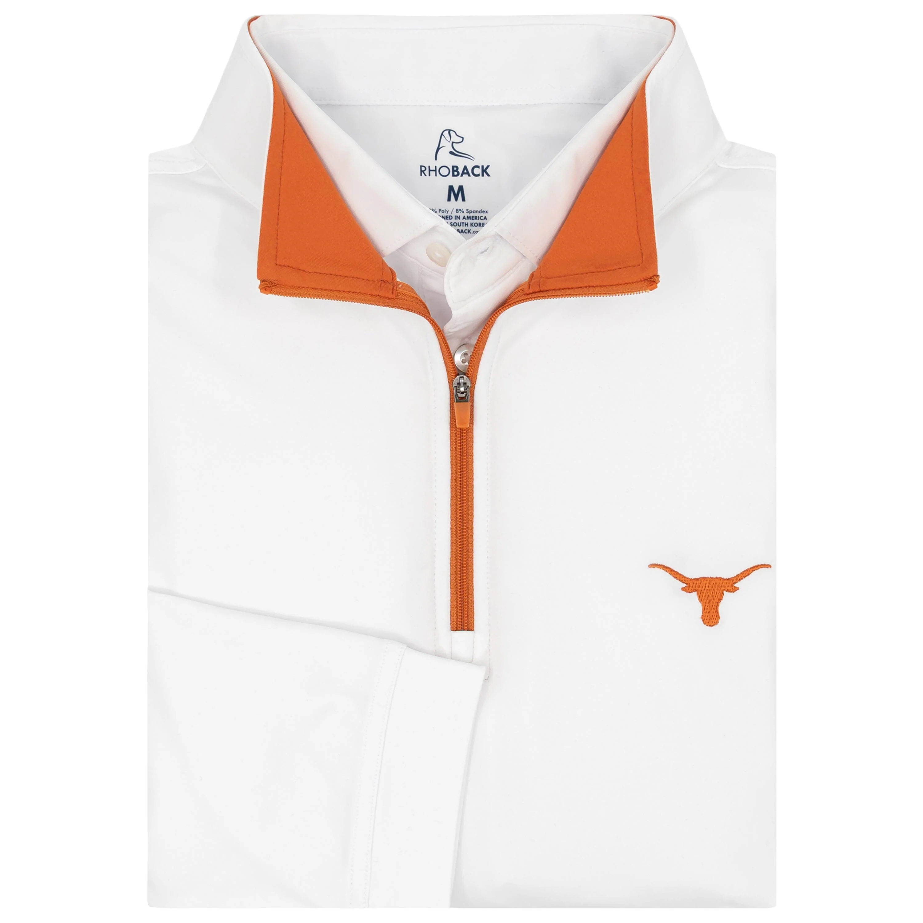 Solid Collegiate Q-Zip - Texas | Solid - White - Texas - 1