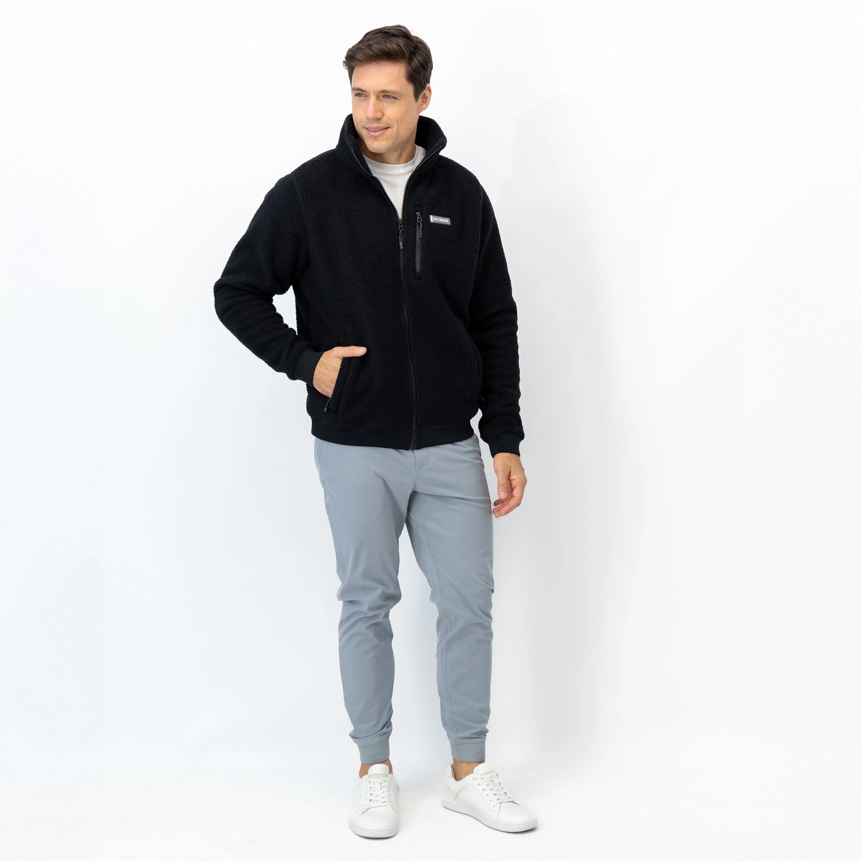 Summit Fleece Full-Zip | Solid - Midnight Black - Image 6