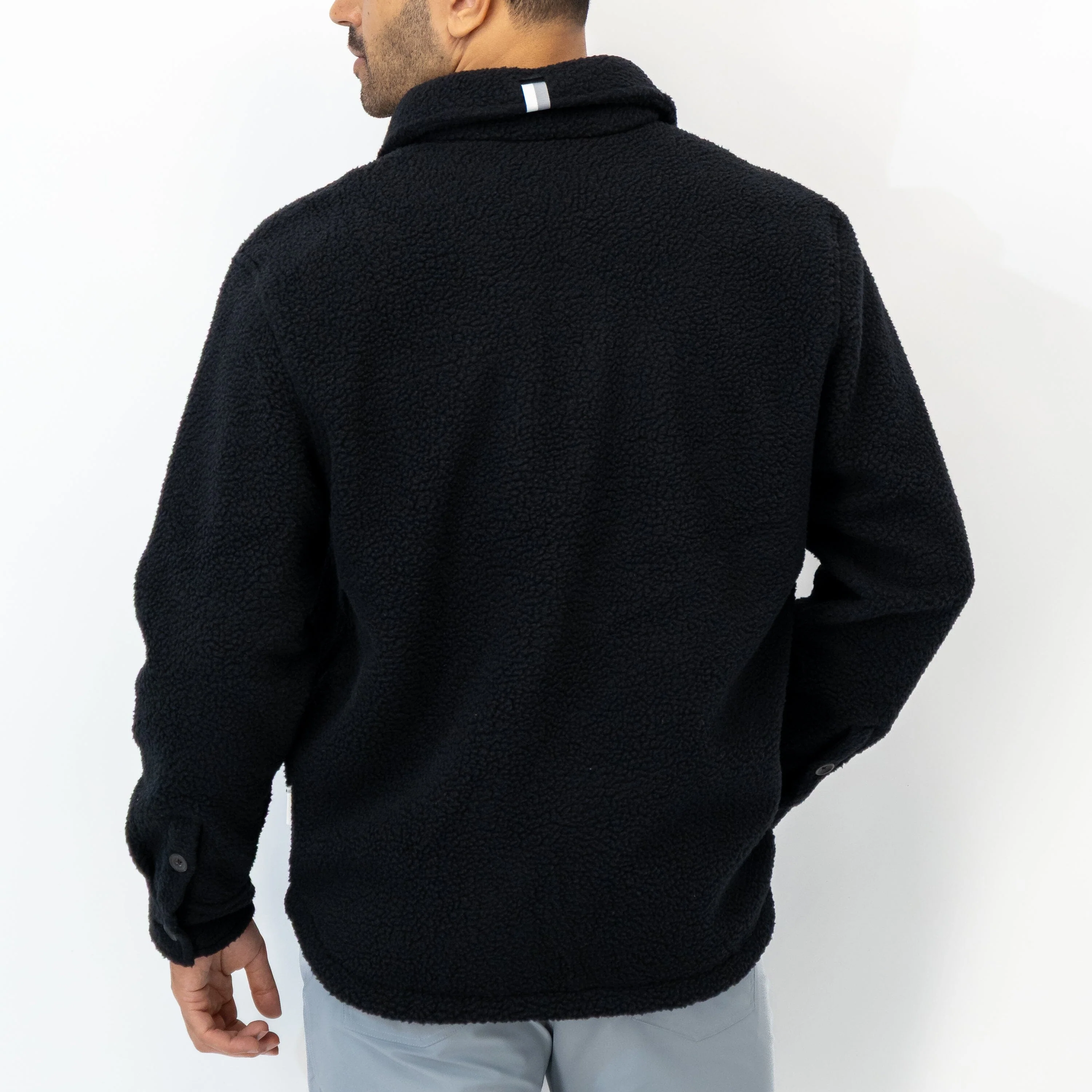 Summit Fleece Shirt Jacket | Solid - Midnight Black - Image 2