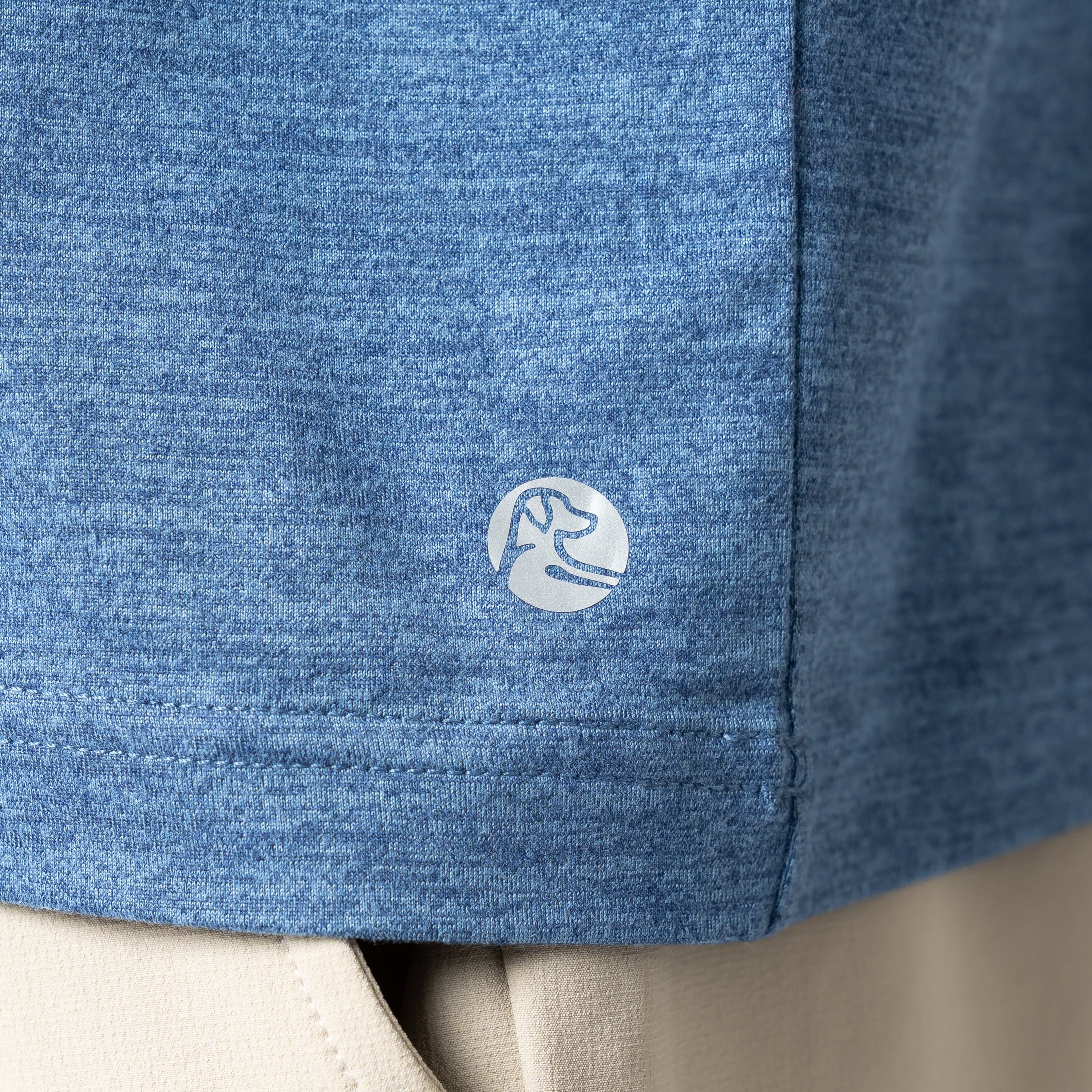 Tailwind Performance Long Sleeve Tee | Heather - Coastal Blue/Potomac Blue - Image 4