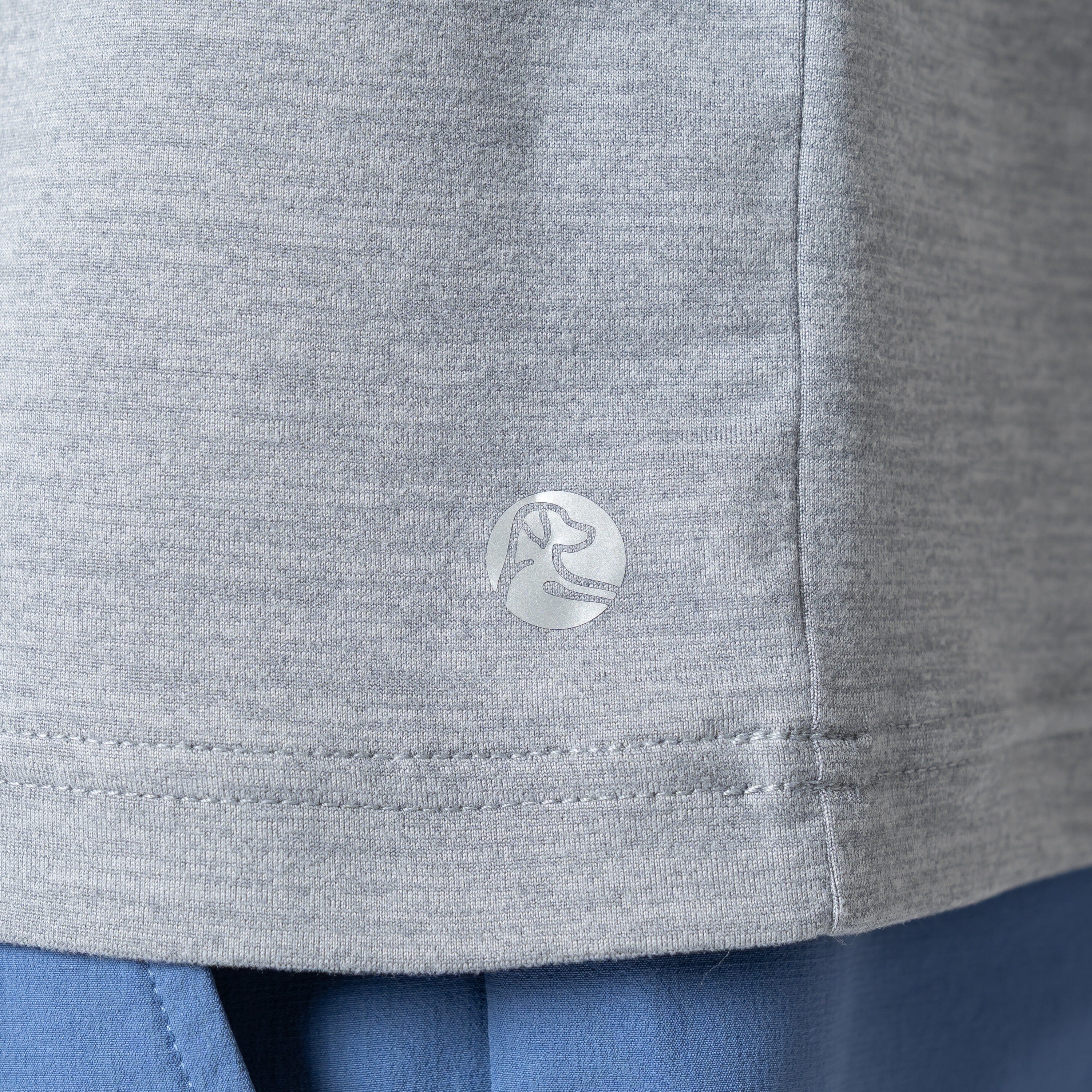 Tailwind Performance Long Sleeve Tee | Heather - Stainless Steel/Thunder Grey - Image 4