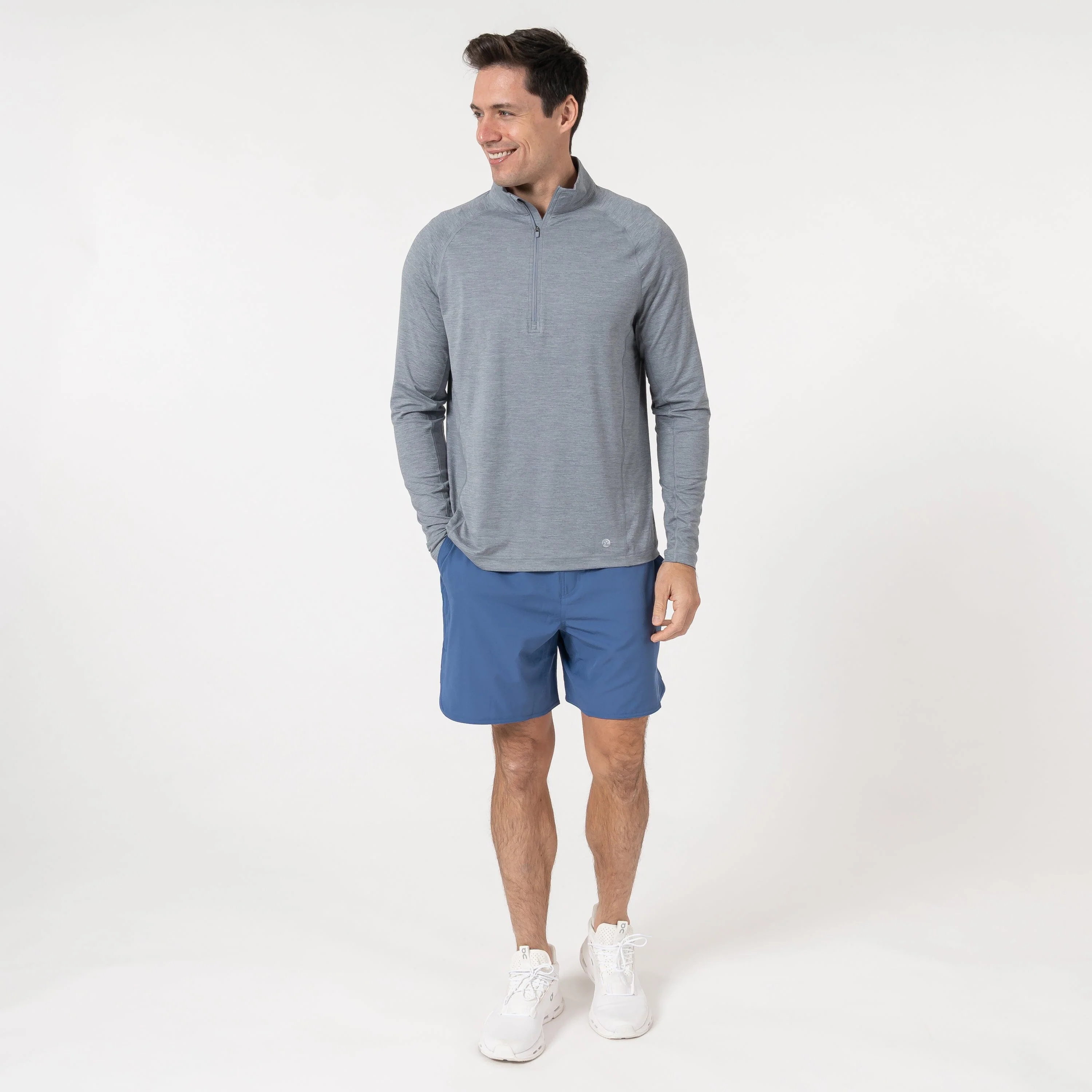 Tailwind Performance Q-Zip | Heather - Stainless Steel/Thunder Grey - Image 6