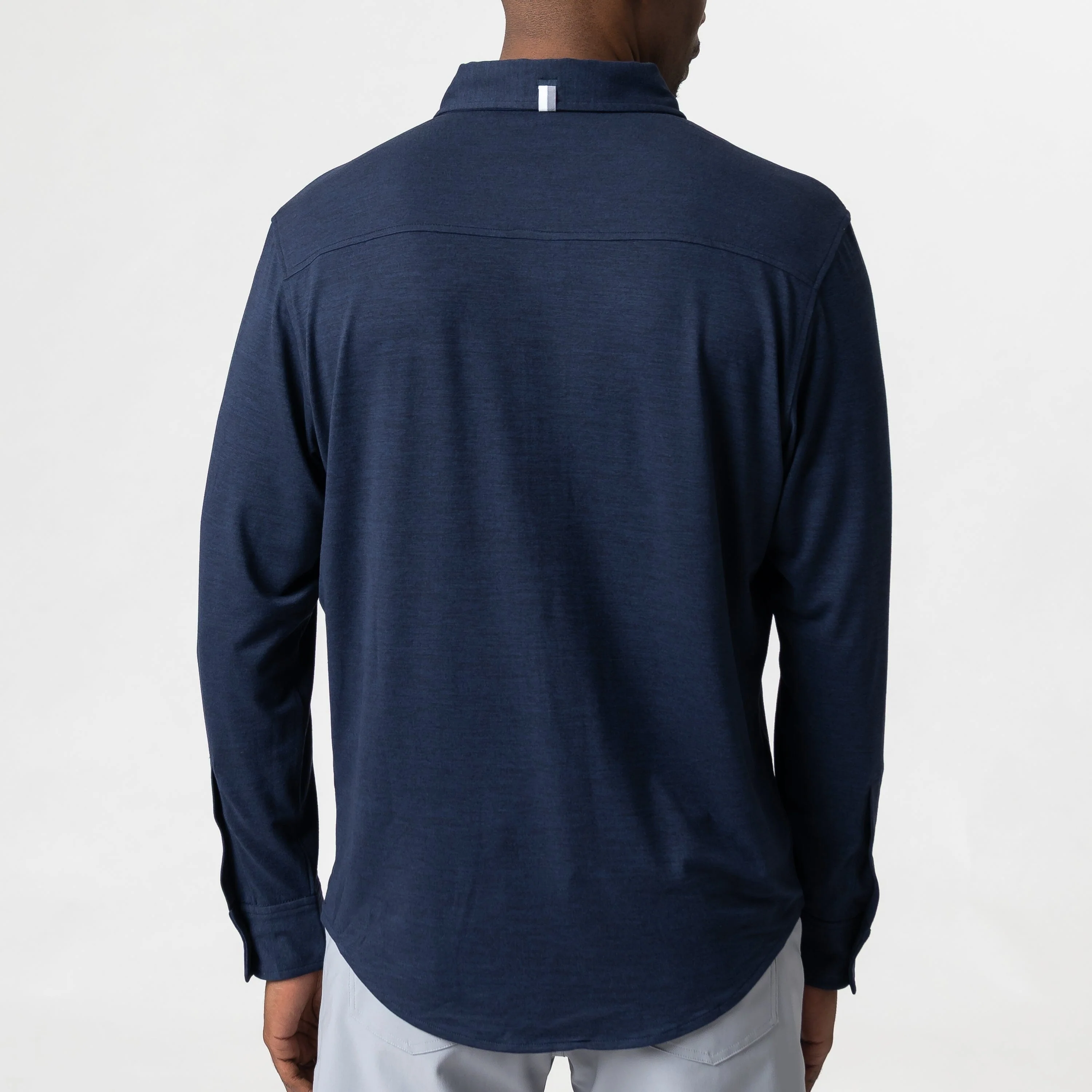 Tailwind Performance Sport Shirt | Heather - Fleet Navy/Nightshade - Image 3