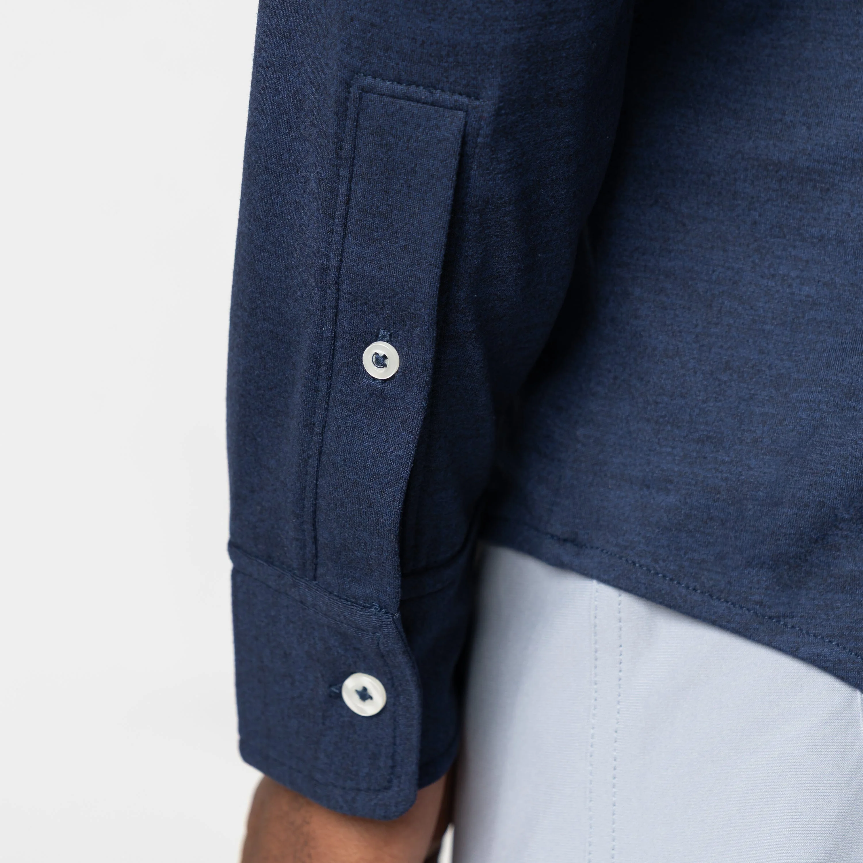 Tailwind Performance Sport Shirt | Heather - Fleet Navy/Nightshade - Image 6