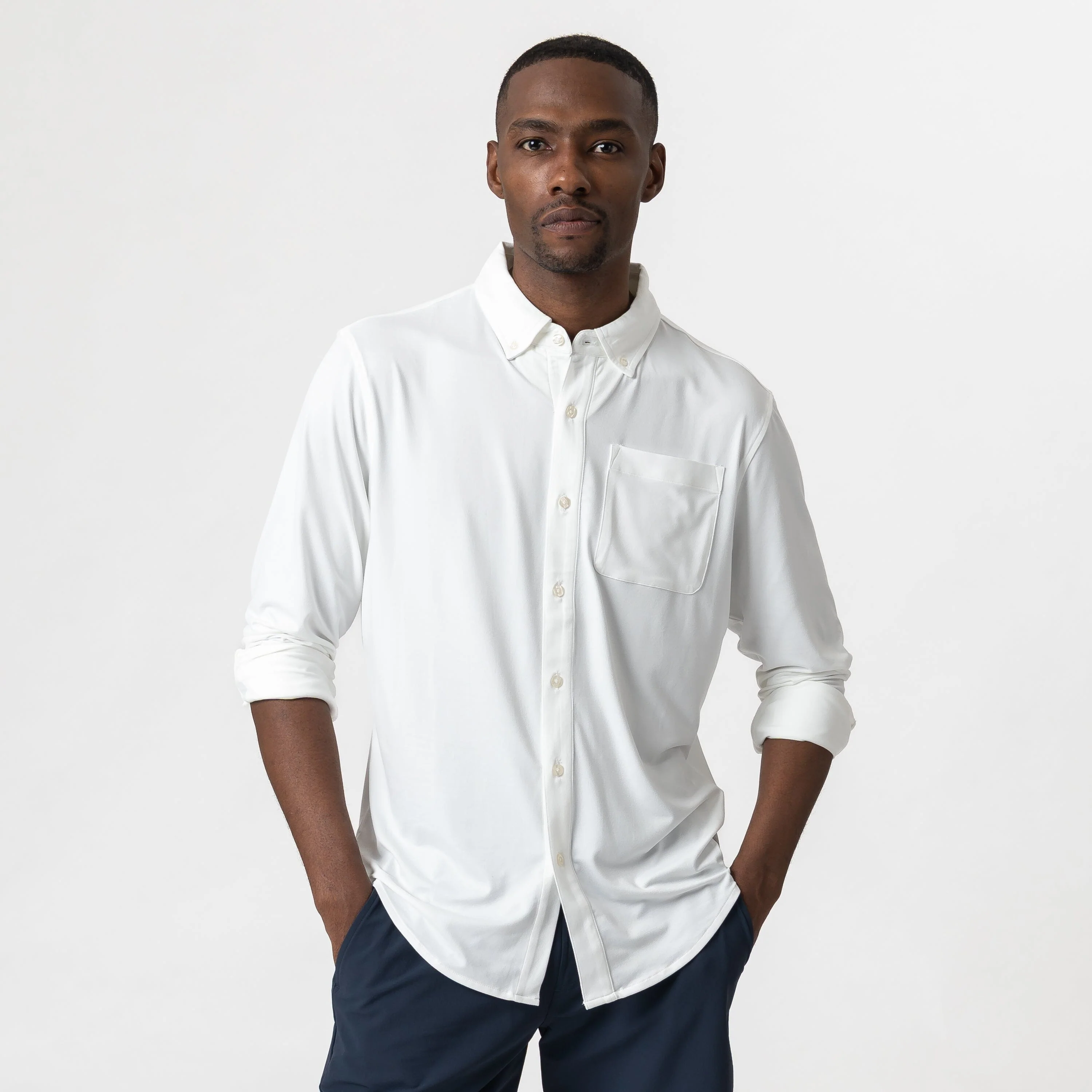 Tailwind Performance Sport Shirt | Solid - White - Image 6