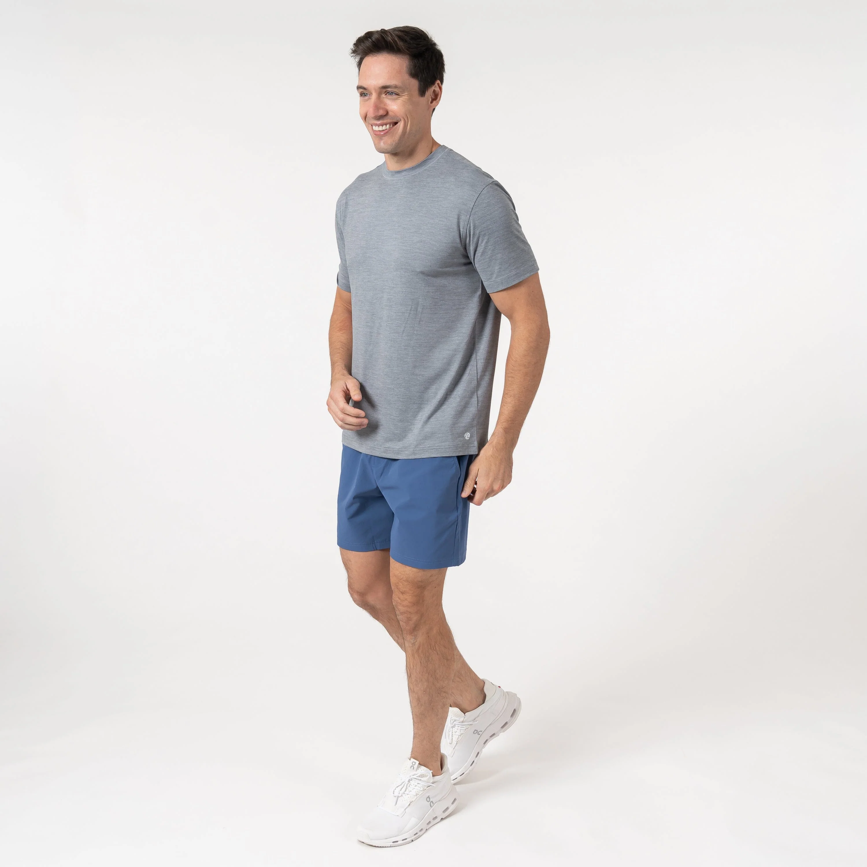 Tailwind Performance Tee | Heather - Stainless Steel/Thunder Grey - Image 5