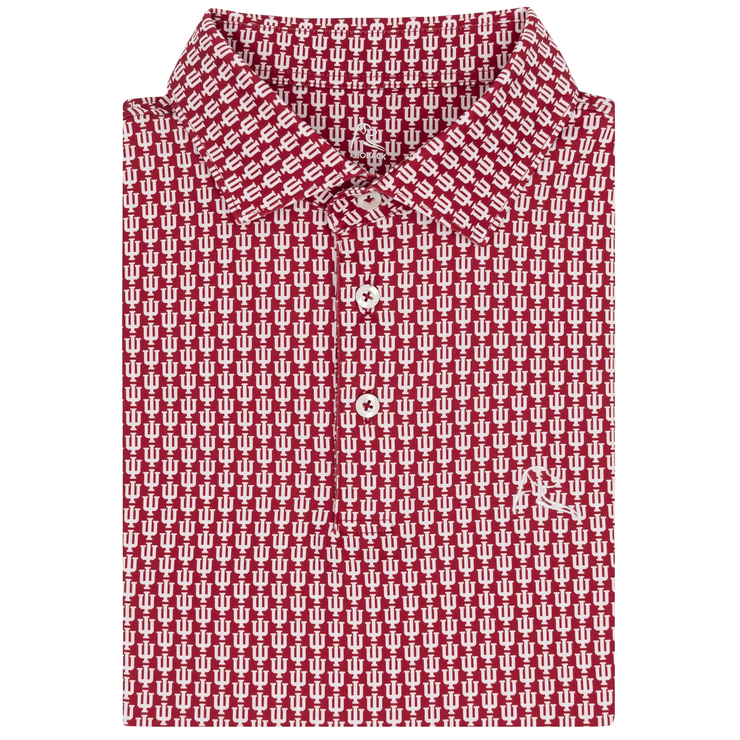 The Indiana Hoosiers® | Collegiate Polo | The Indiana Hoosiers® - Carmine Red/White